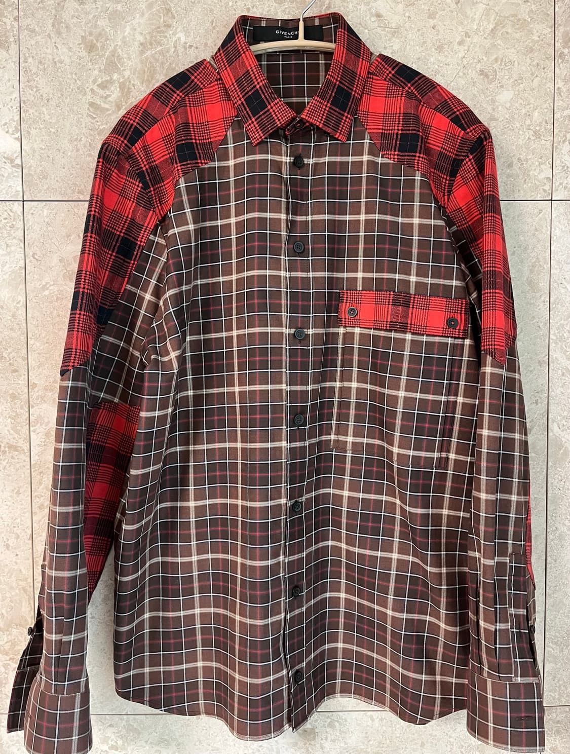 Givenchy Givenchy Shoulder Patch Flannel Shirt Size US L / EU 52-54 / 3 - 1 Thumbnail