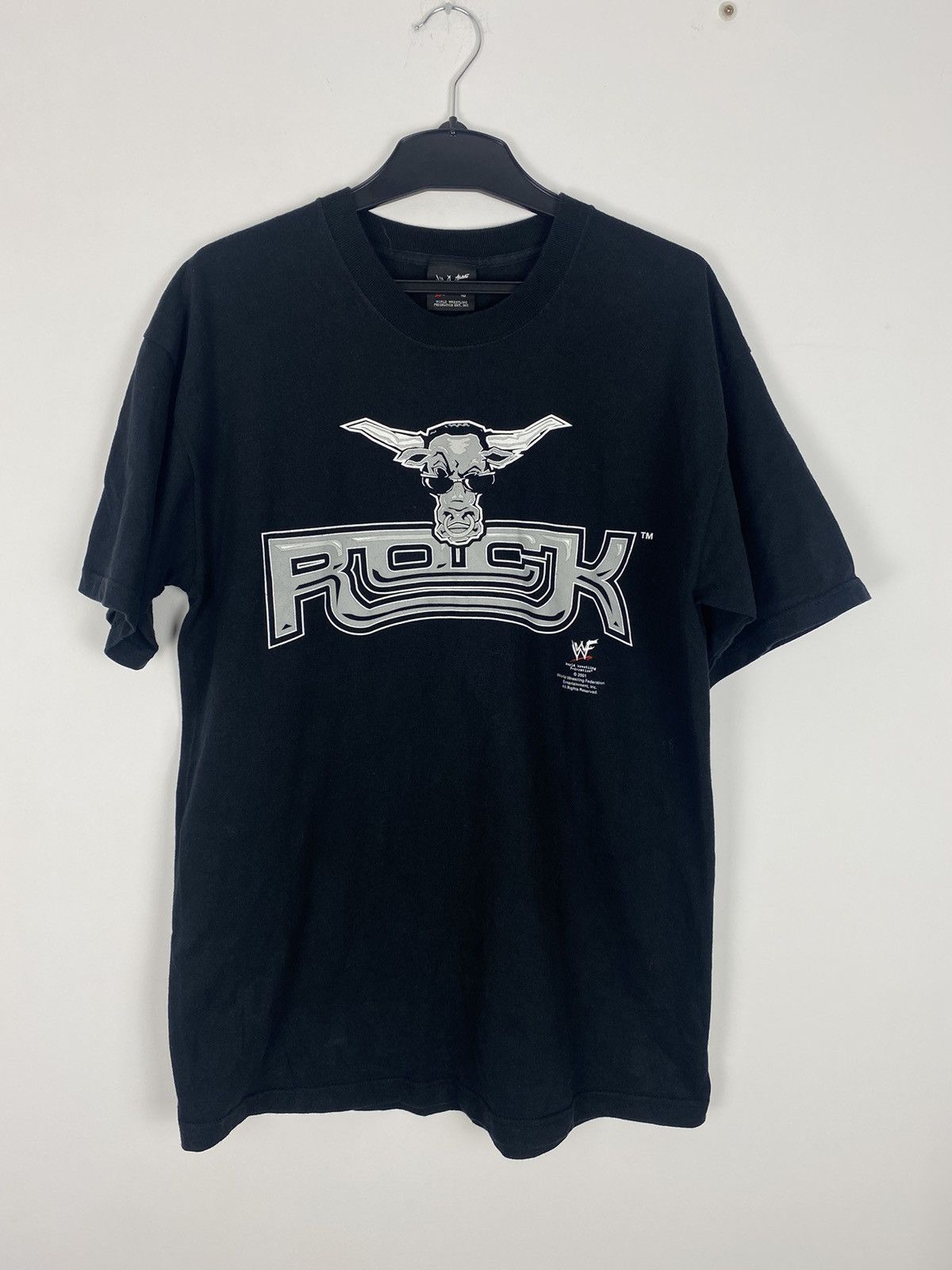 WWE × WWF Vintage WWF The Rock 2001 Bully Tee WWE wrestling y2k Size US L / EU 52-54 / 3 - 13 Thumbnail