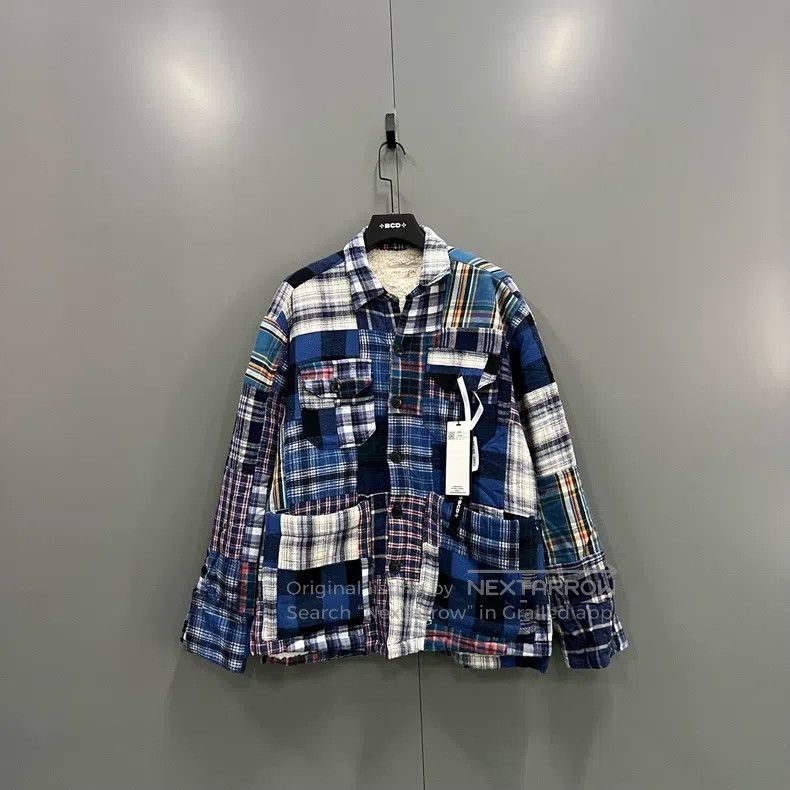 Greg Lauren Greg Lauren Plaid patchwork lamb fur overcoat Size US L / EU 52-54 / 3 - 1 Thumbnail