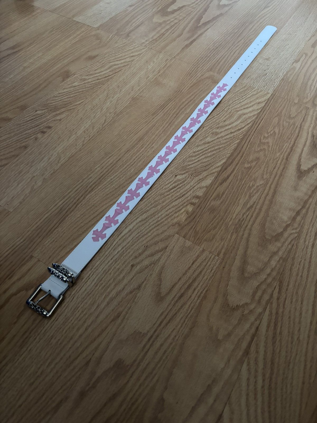 Other Nice black belt with beautiful white crosses on it Size 34 - 3 Thumbnail
