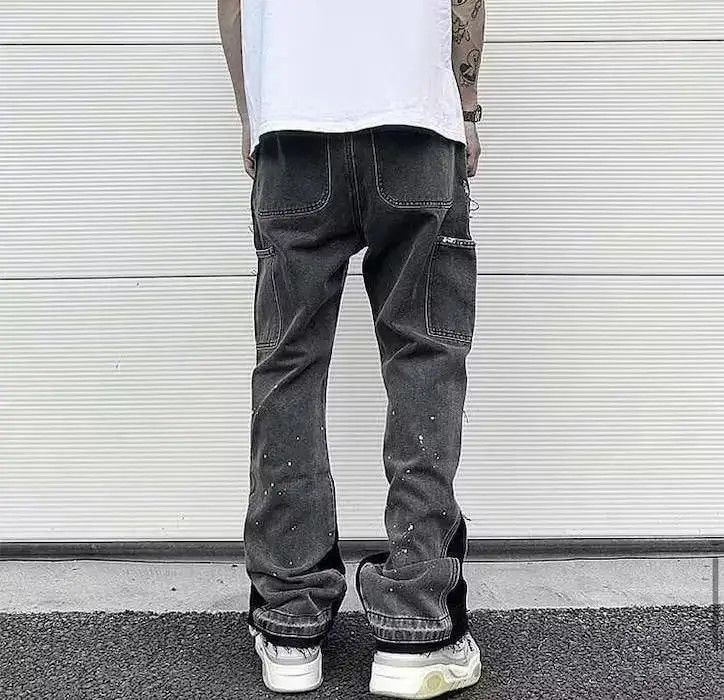 Japanese Brand × Jean Graffiti Black Flared Denim Pants Size US 32 / EU 48 - 5 Thumbnail