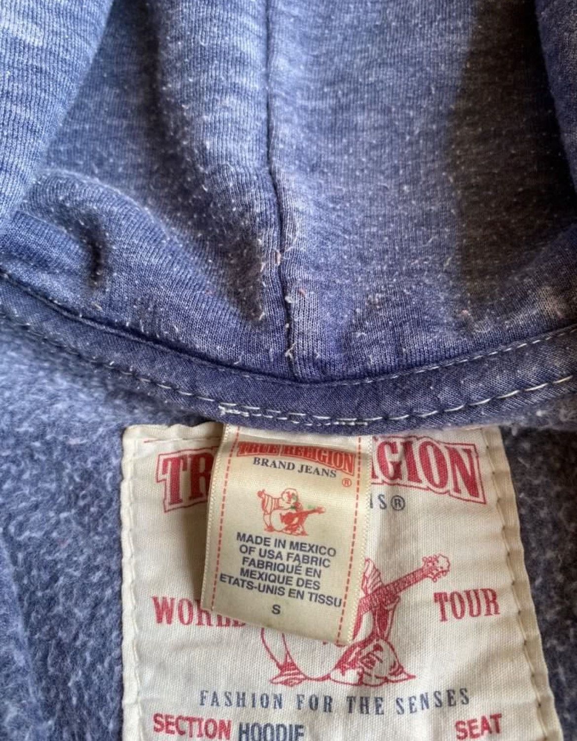 True Religion × Vintage VintageTrue Religion Faded Sweatshirt Hoodie Size US S / EU 44-46 / 1 - 4 Thumbnail