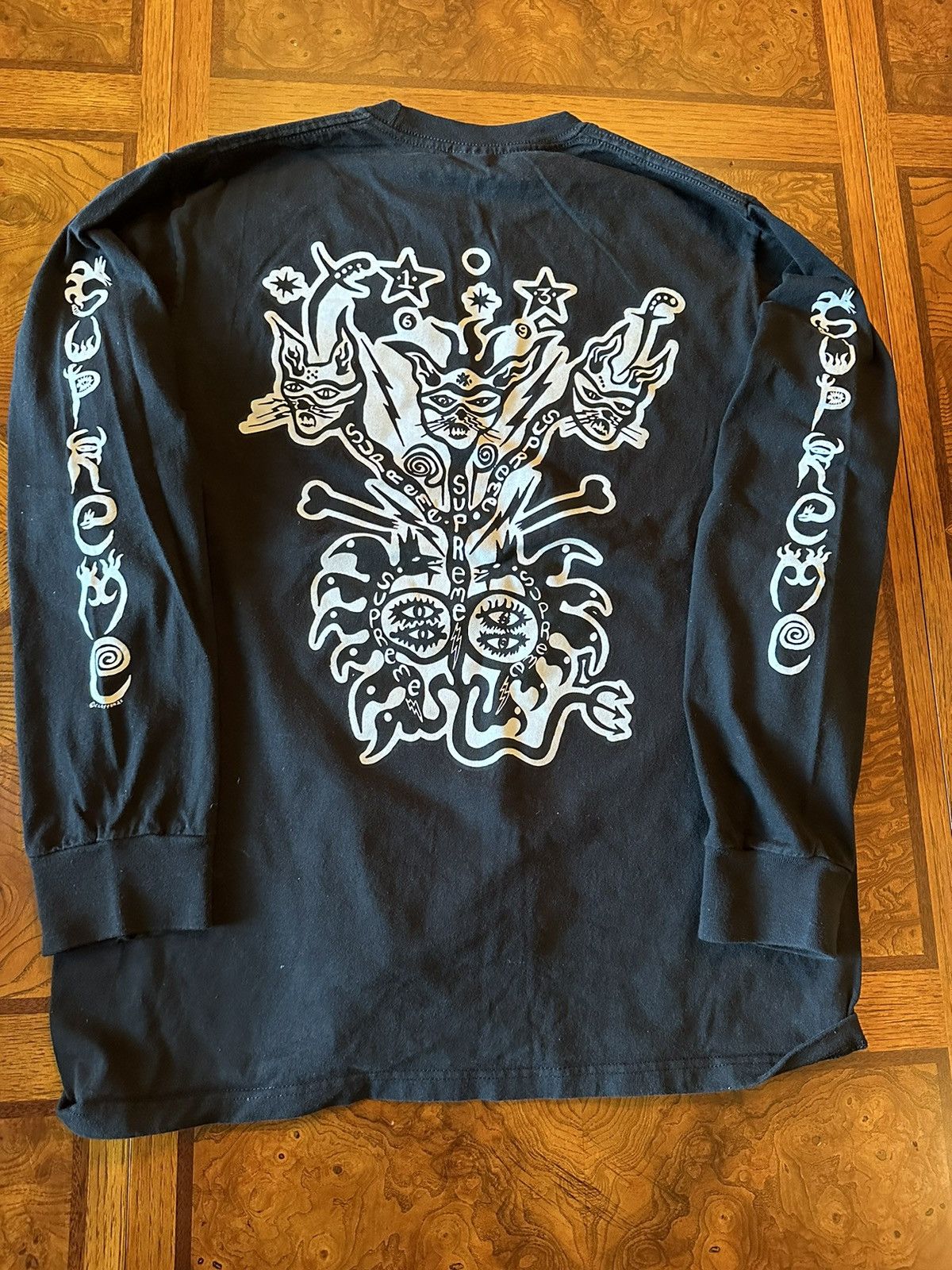image of Supreme Creature Long Sleeve in Black, Men's (Size Medium)