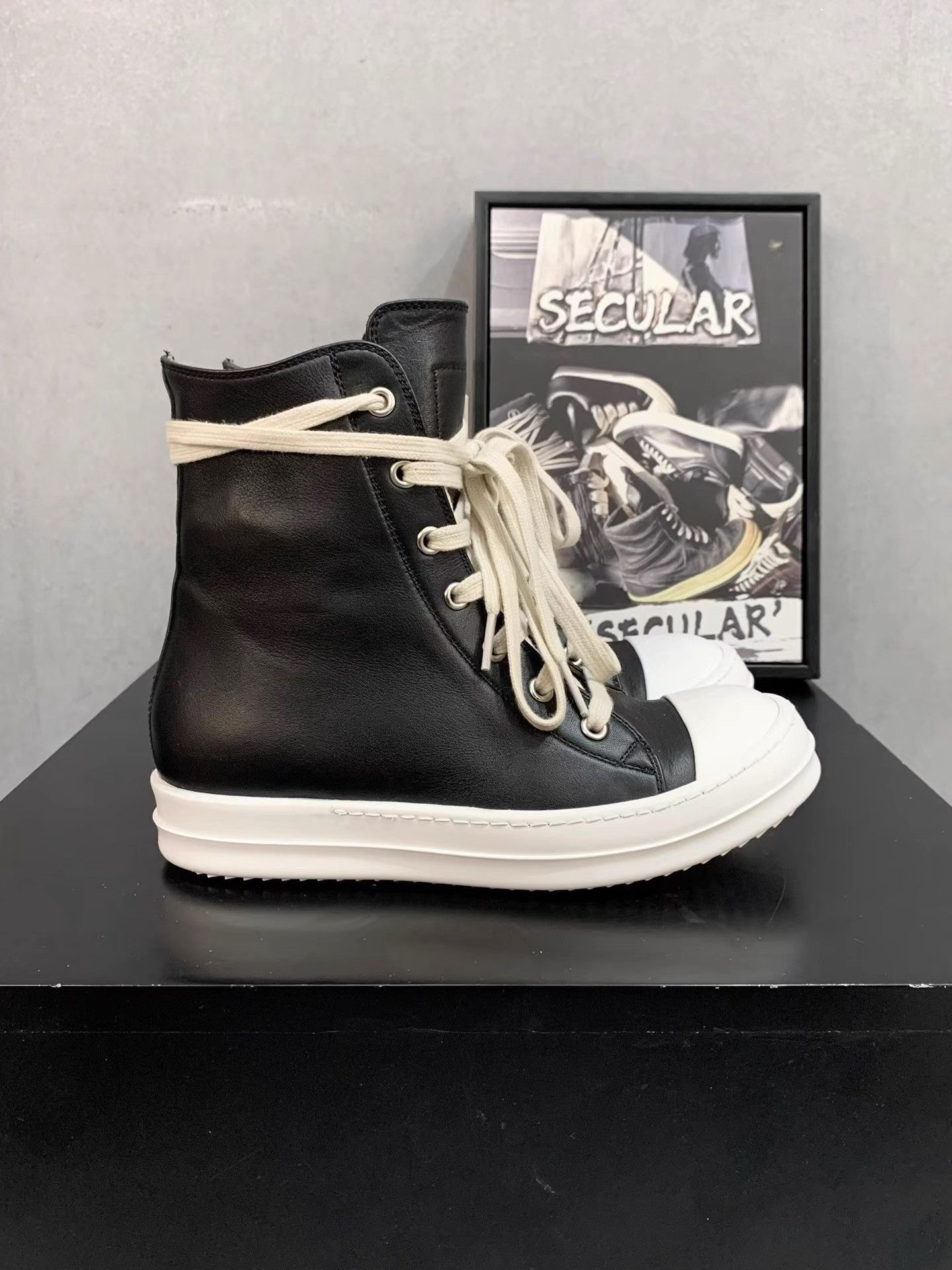 Rick Owens Rick Owens Mainline Leather Sneakers K34 Size US 6 / IT 36 - 2 Thumbnail
