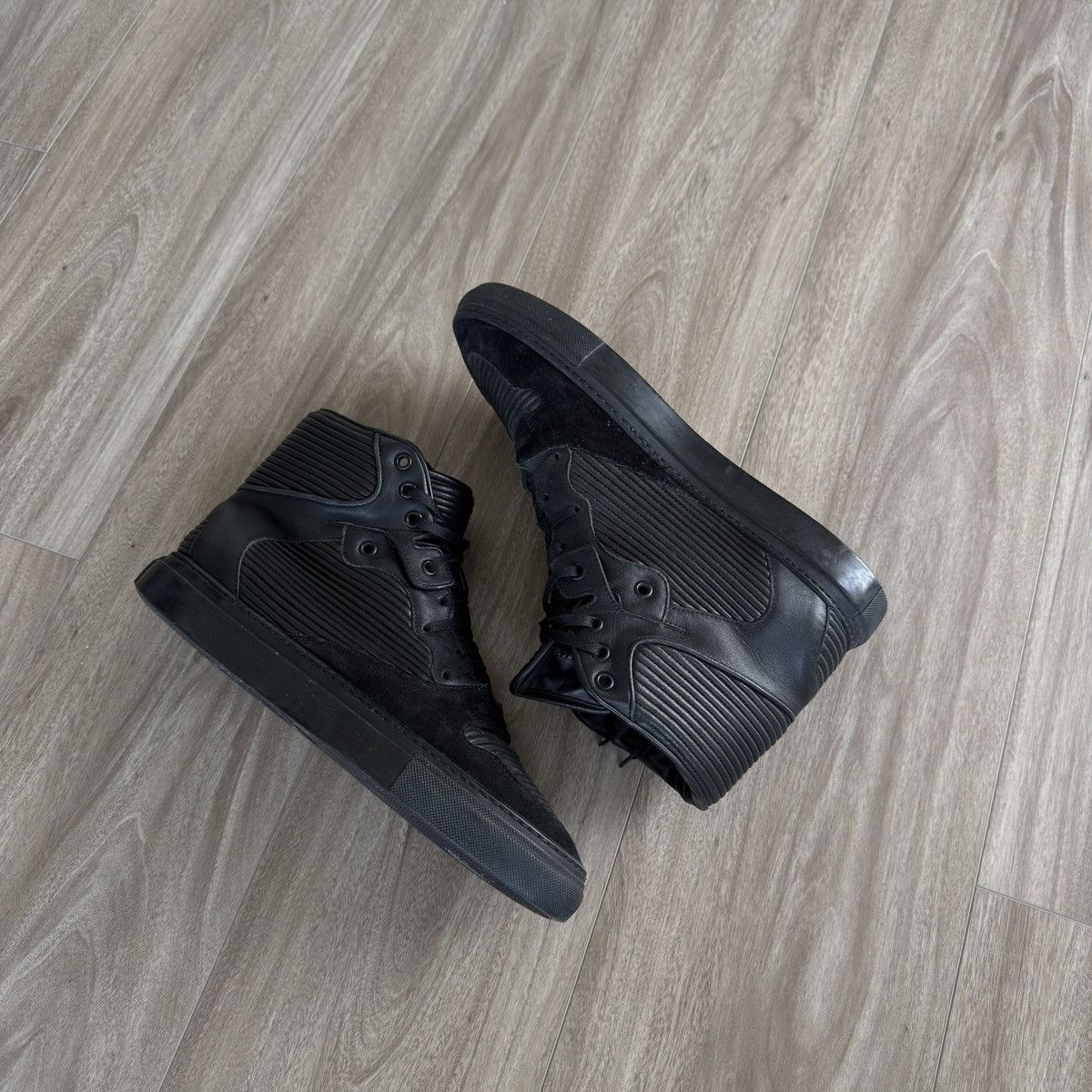 Balenciaga Pleated Hi-Top Sneaker Black