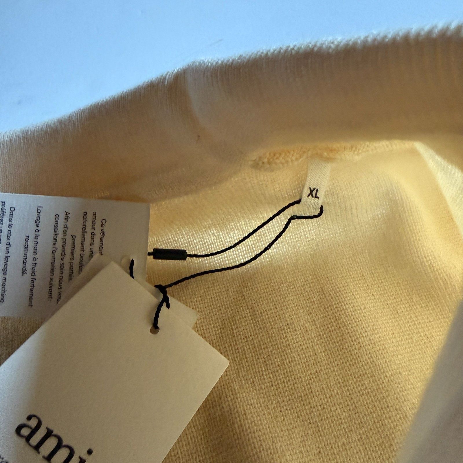 AMI AMI Paris Cream Wool Knit Polo Sweater Size US XL / EU 56 / 4 - 4 Thumbnail