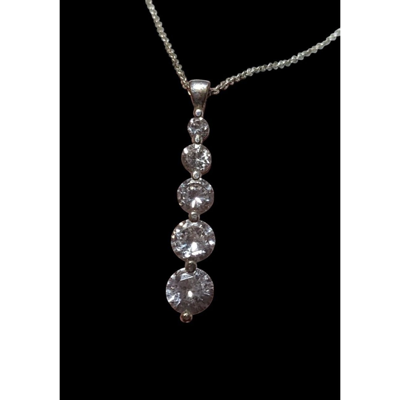 Other Roman Silver Tone Rhinestone Pillar Pendant Necklace Size ONE SIZE - 5 Thumbnail