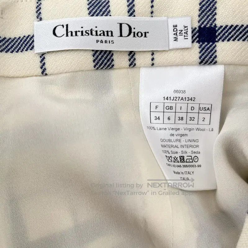 Dior Dior Checkered Wool Mini Skirt for Women . Size 22" - 6 Thumbnail