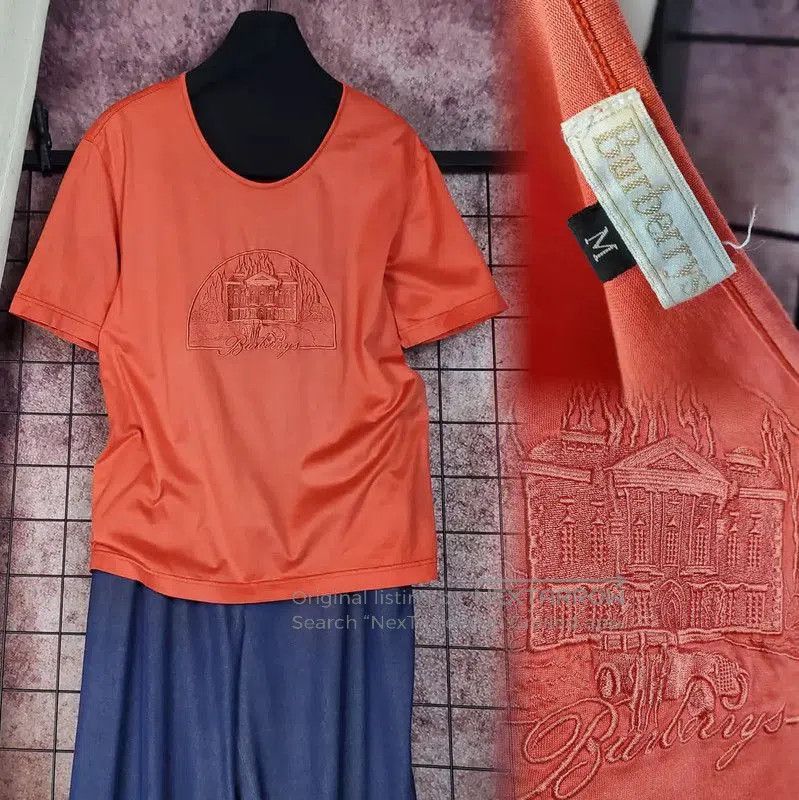 Burberry Burberry M Summer Watermelon Red Embroidered Tee. Size M / US 6-8 / IT 42-44 - 1 Thumbnail