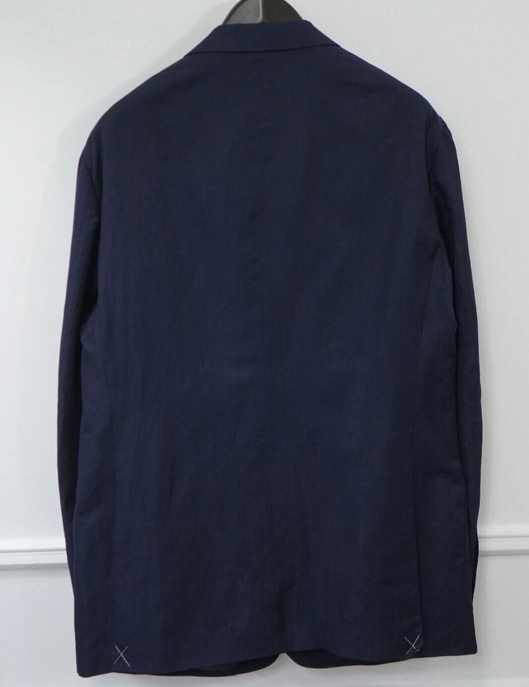 Suitsupply Men Suitsupply Blazer Havana Pleated Wool & Linen Navy US48 Size 48R - 2 Thumbnail