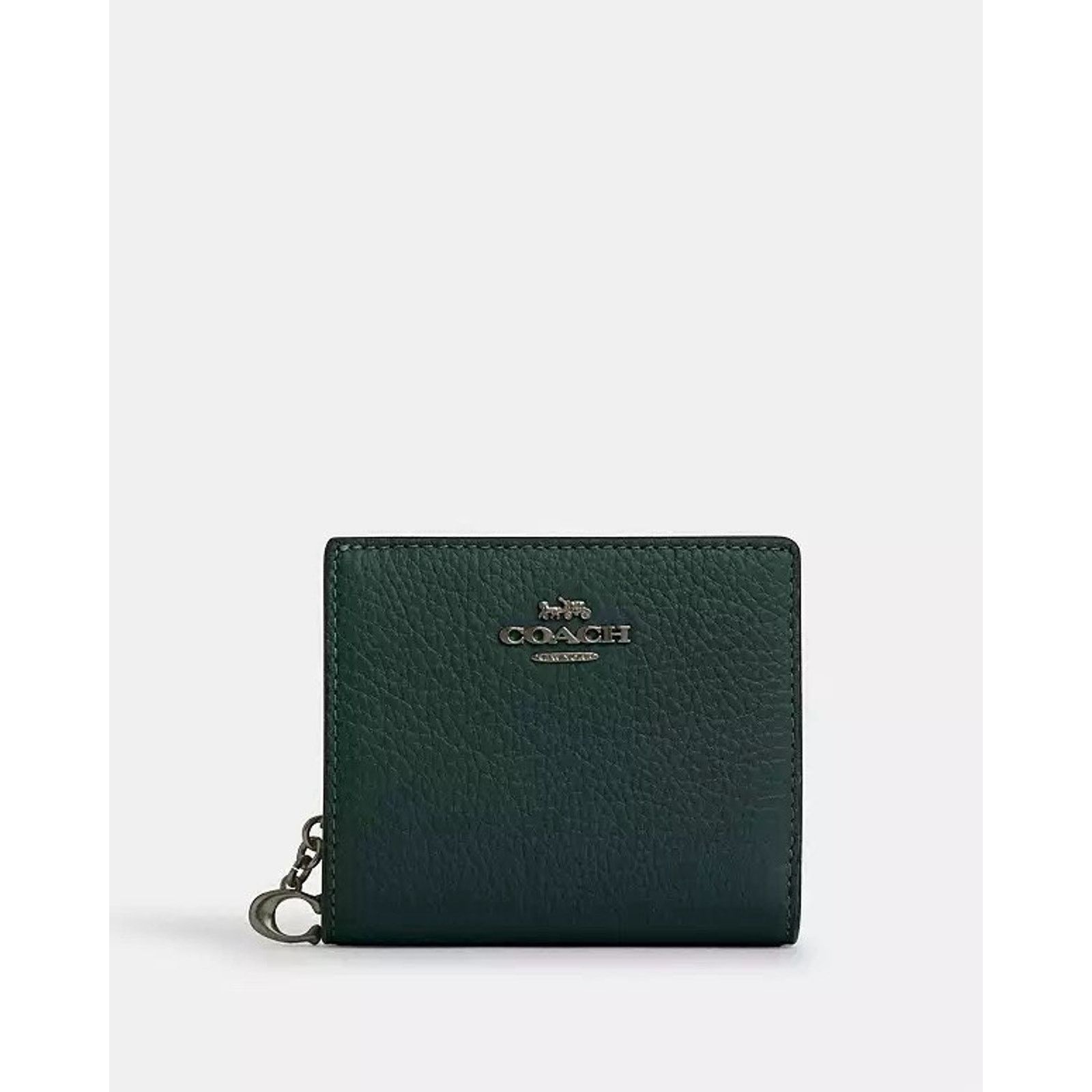 Coach NWT Coach Snap Wallet C2862 Dark Teal Green Pebbled Leather Size ONE SIZE - 6 Thumbnail