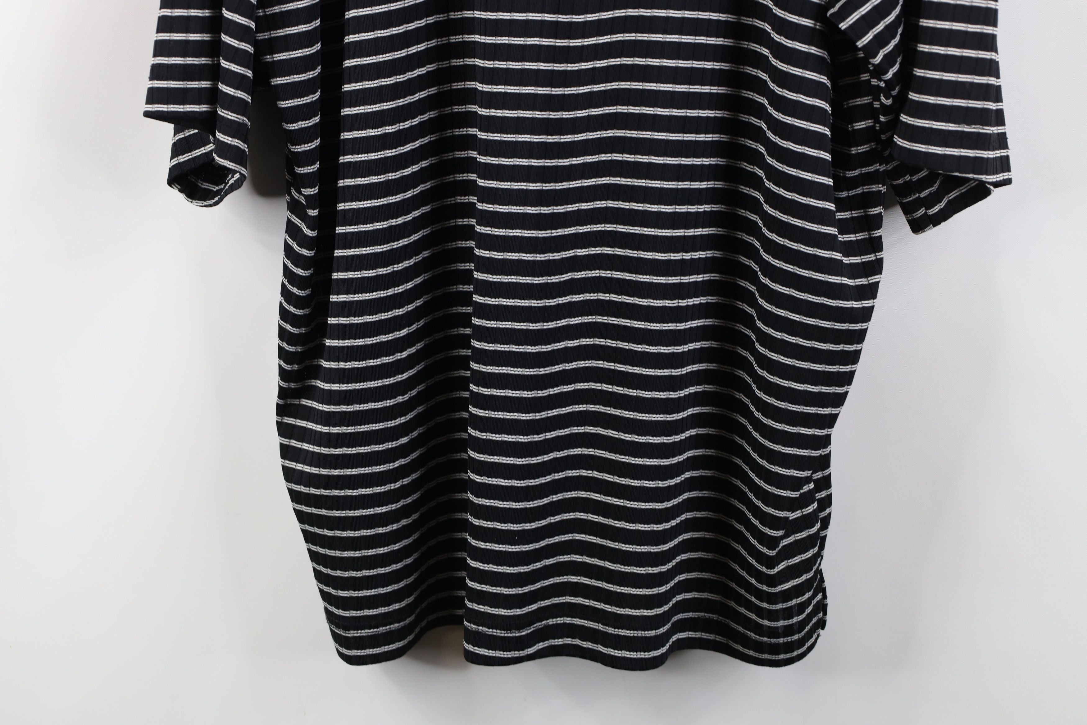 Vintage Vintage 90s Y2K Streetwear Knit Mock Neck T-Shirt Black Size US XL / EU 56 / 4 - 10 Thumbnail