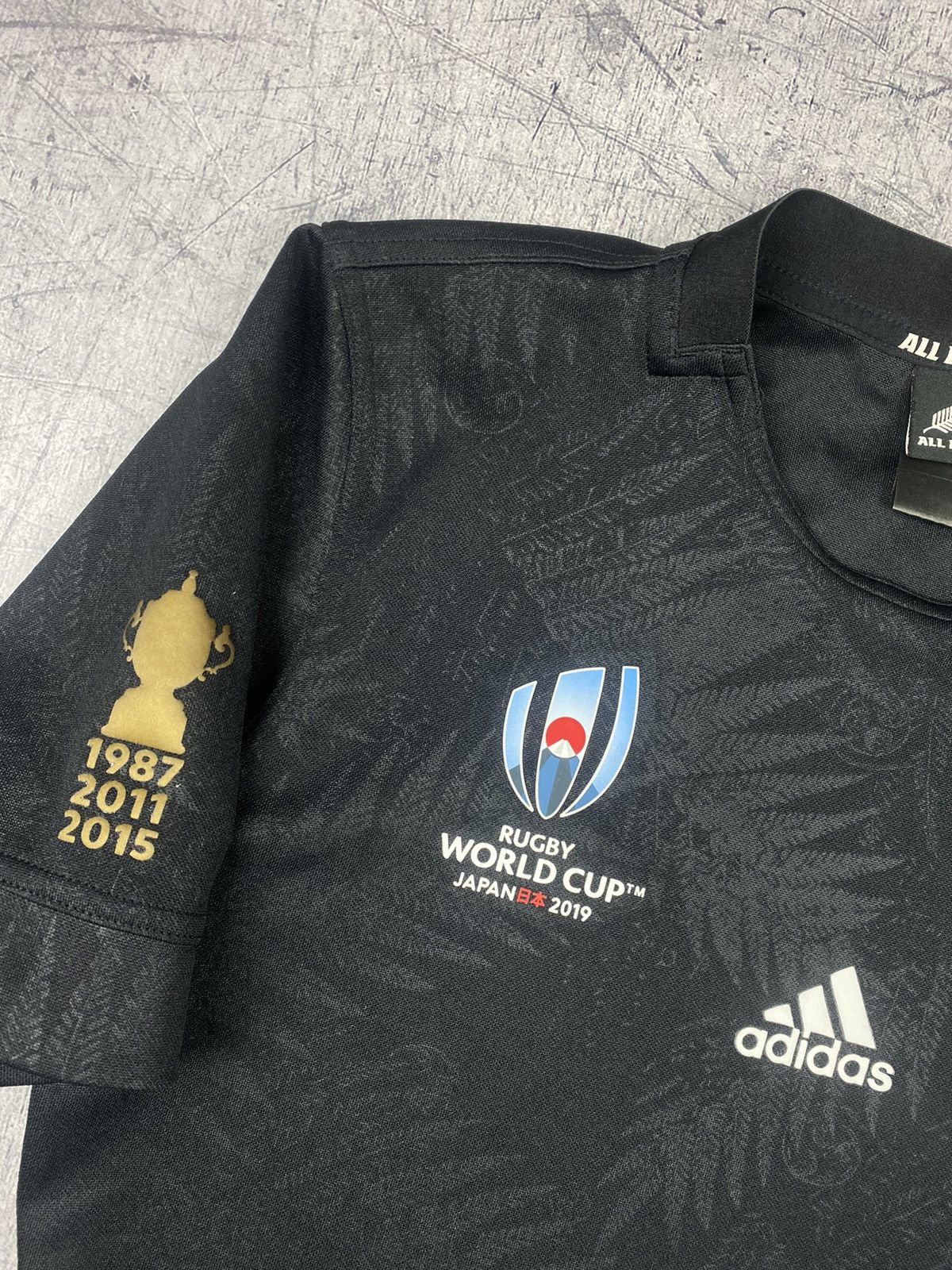 Adidas New Zealand All Blacks Rugby World Cup 2019 Adidas jersey Size US S / EU 44-46 / 1 - 5 Thumbnail