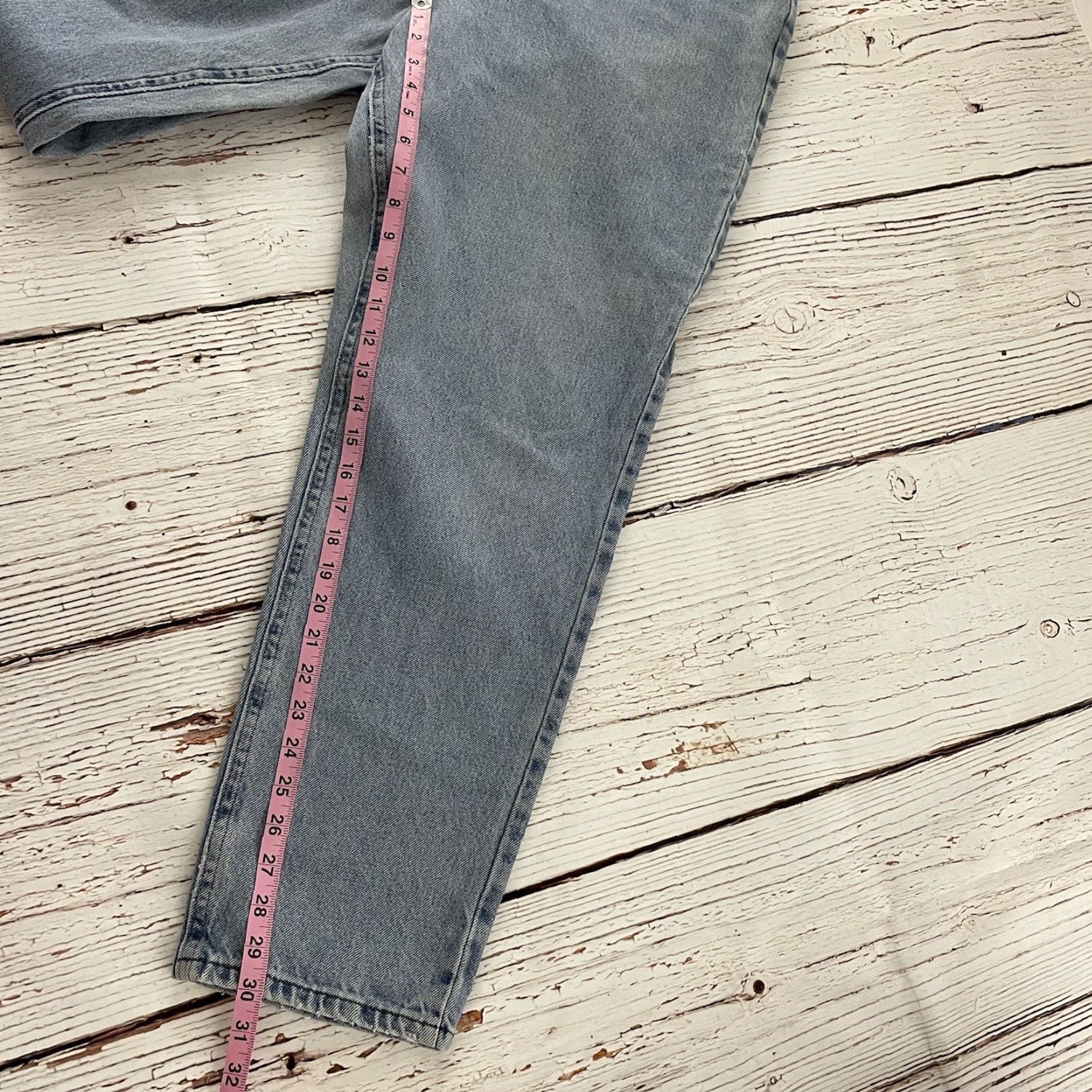 Lee VINTAGE Lee Riders Light Wash Blue Denim Mom Jeans Women's 18 Jeans Blue Lee 90s Womens Size 40" / US 18 - 6 Thumbnail