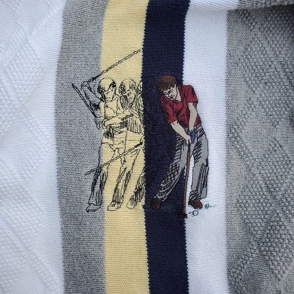 Vintage Vintage 90s y2k Preppy Eclectic Grandpa Cotton Golf Sweater Size US L / EU 52-54 / 3 - 4 Thumbnail