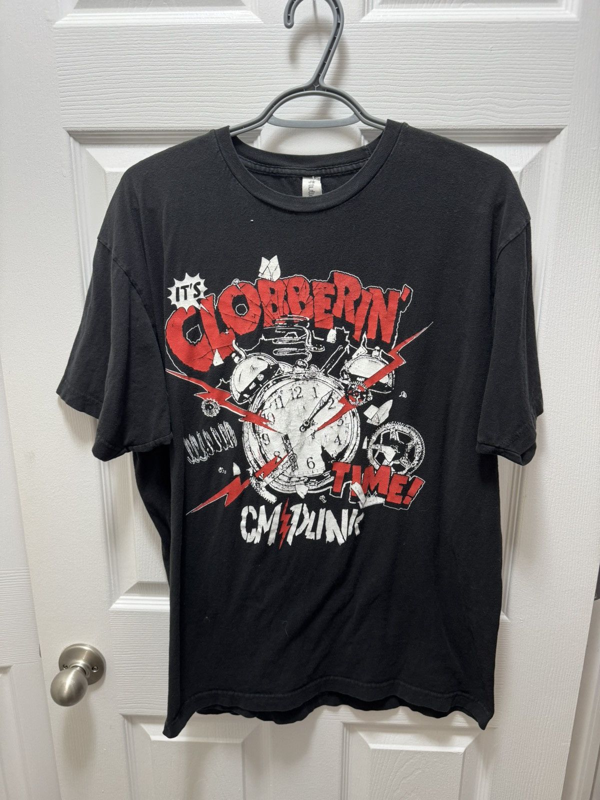 Tultex Tultex CM Punk It's Clobberin' Time Vintage Wrestling Shirt Size US XL / EU 56 / 4 - 1 Thumbnail