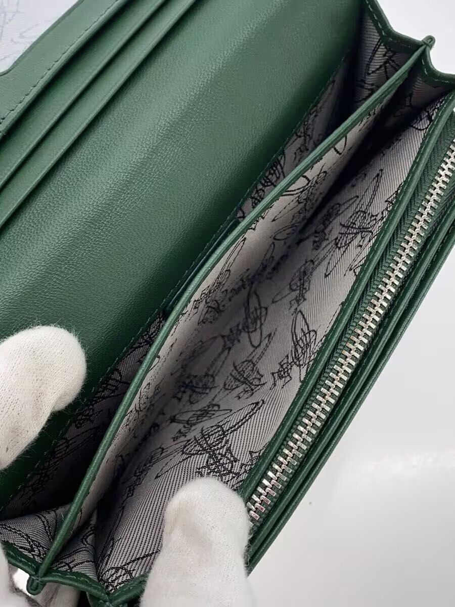 Vivienne Westwood Vivienne Westwood Lthr Long Wallet Green Size ONE SIZE - 6 Thumbnail