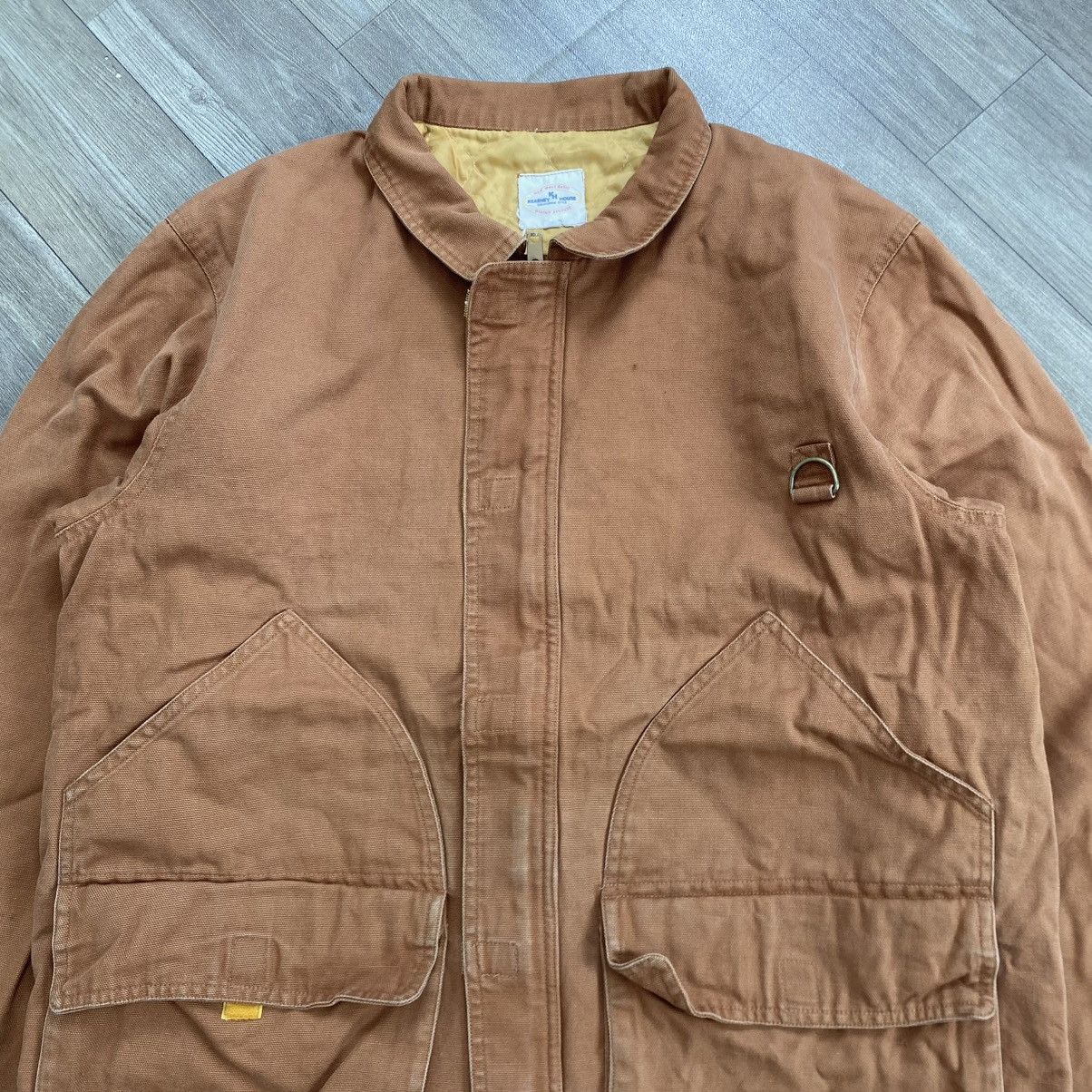Japanese Brand Vintage Kearney House Quilted Work Jacket Canvas Rust Brown Size US L / EU 52-54 / 3 - 2 Thumbnail