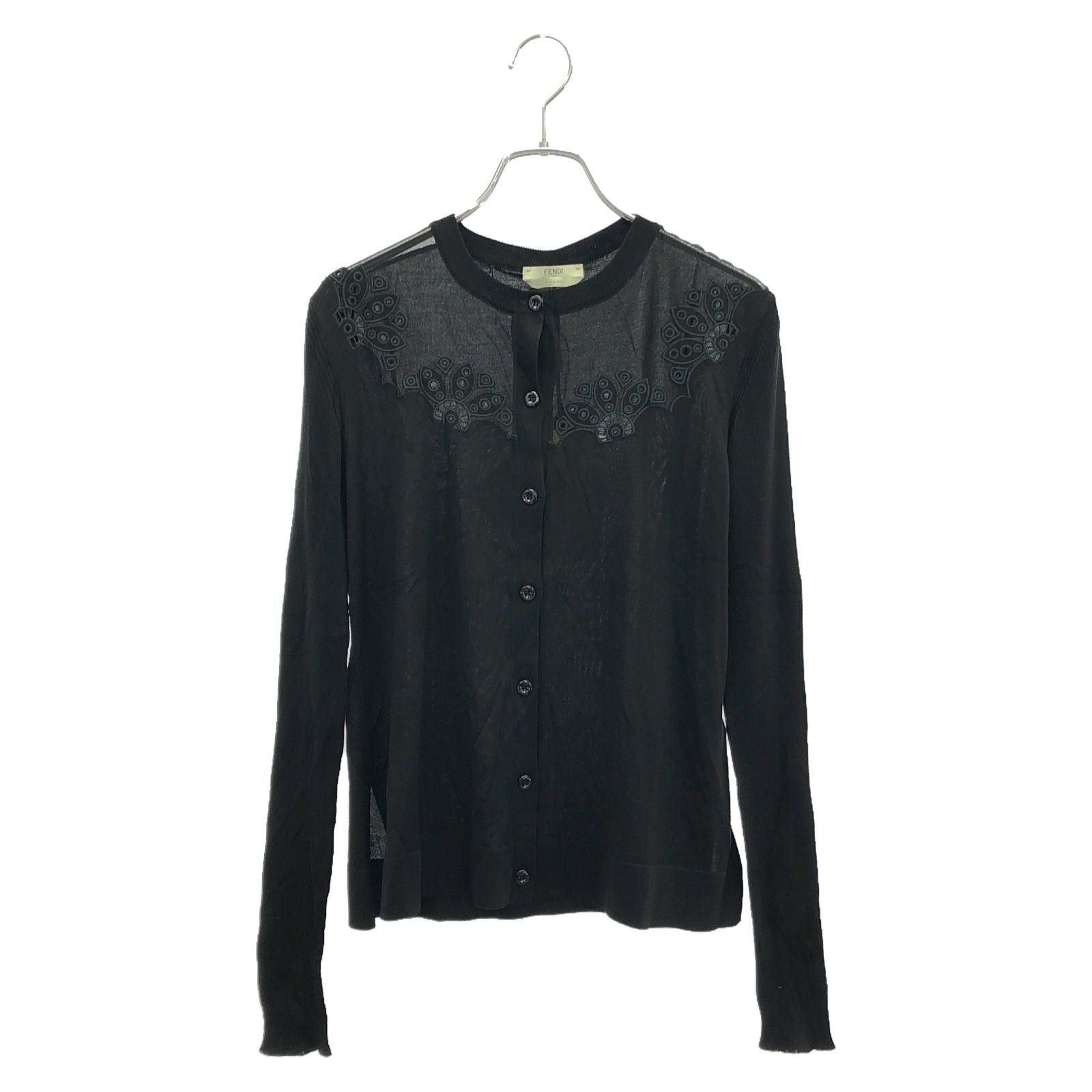 Fendi Fendi Cardigan Silk Black Size ONE SIZE - 1 Thumbnail