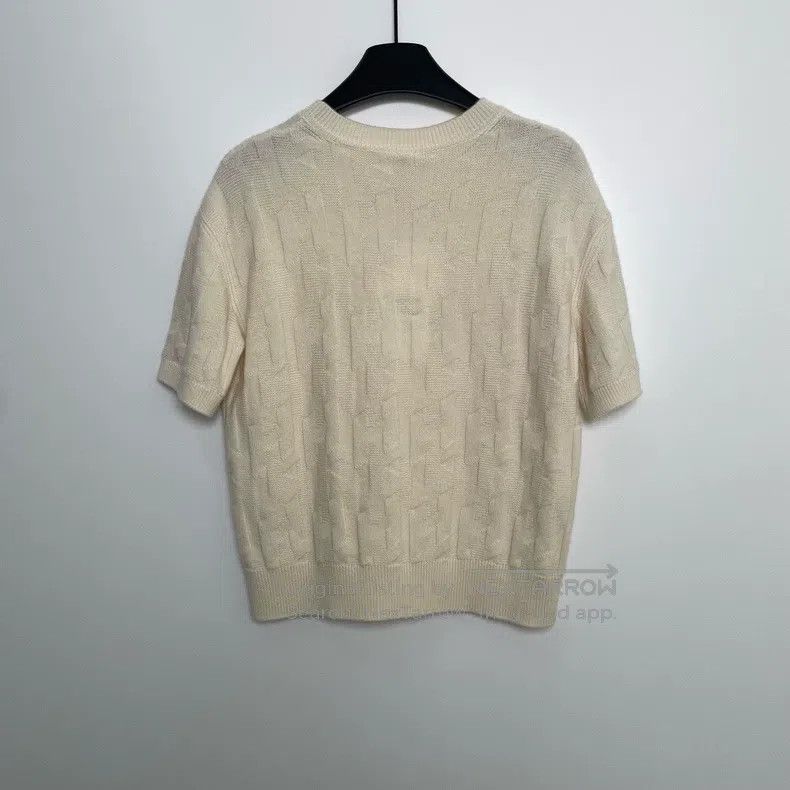 Hermes Hermes Round Neck H Dark Flower Knit Short Sleeve Size XS / US 0-2 / IT 36-38 - 4 Thumbnail