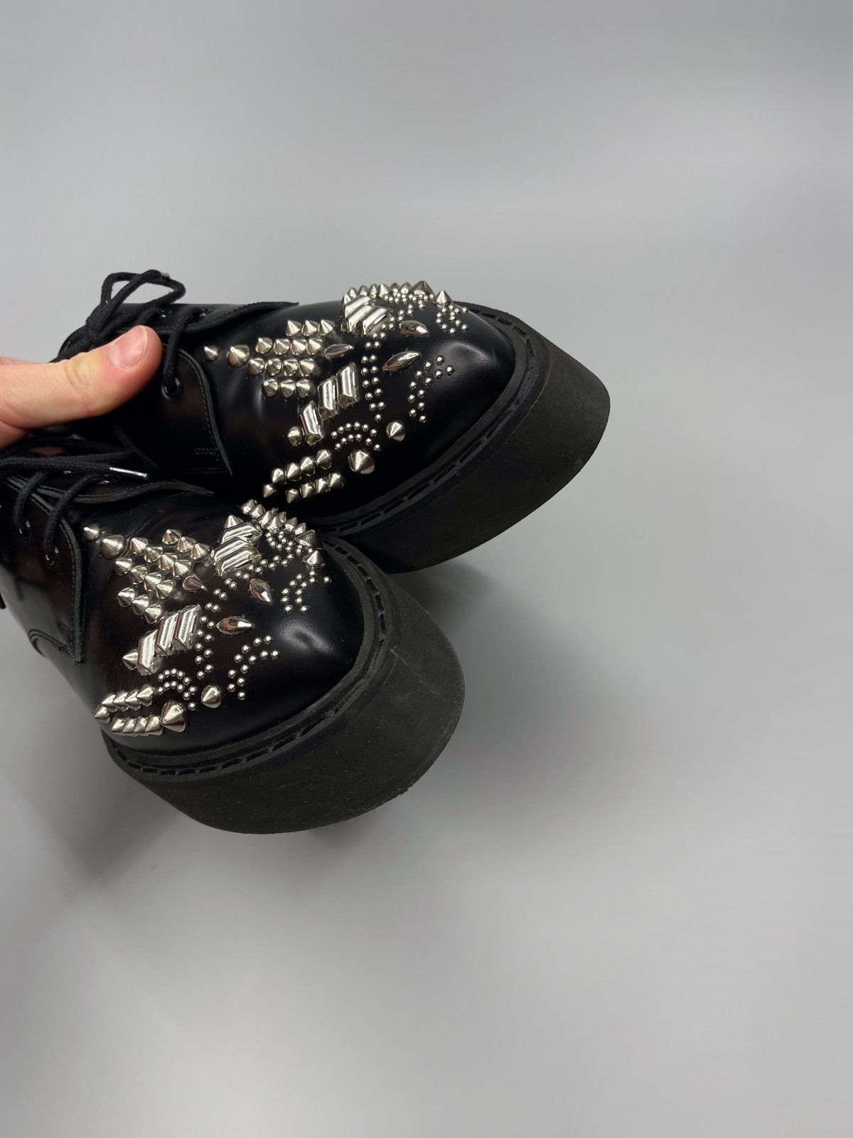 Alexander McQueen Alexander McQueen Studded Platform Shoes Size US 5.5 / EU 38 - 11 Thumbnail