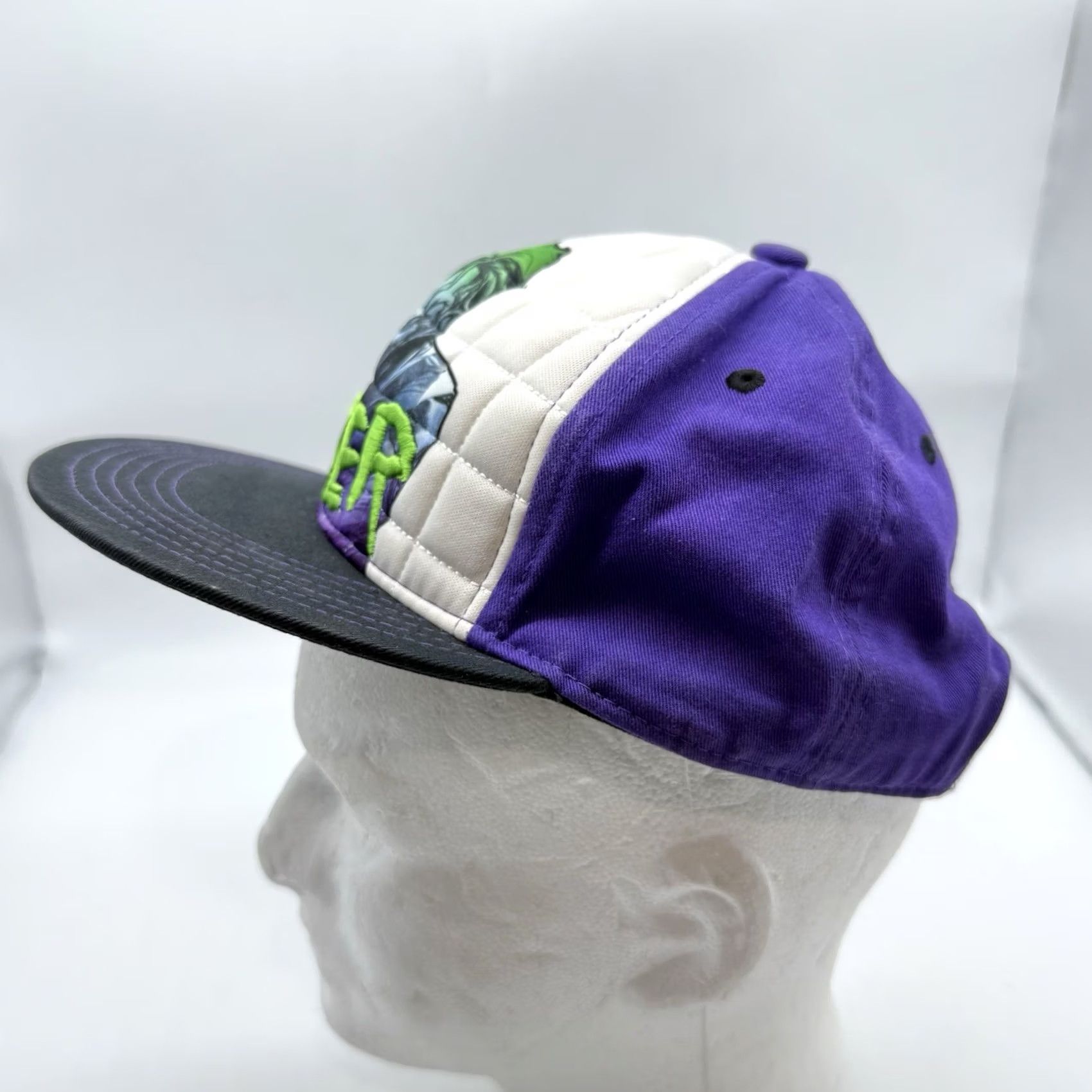 DC Comics DC Comics THE JOKER Snapback Hat Cap Logo Warner Bros WB Purple White Green Cap Adjustable Men Multicolor Casual Baseball Style Logo Mens Size ONE SIZE - 6 Thumbnail