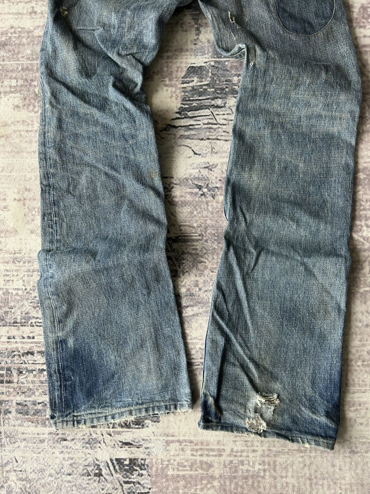 If Six Was Nine Roar Double Guns Distressed Jeans Size US 31 - 9 Thumbnail