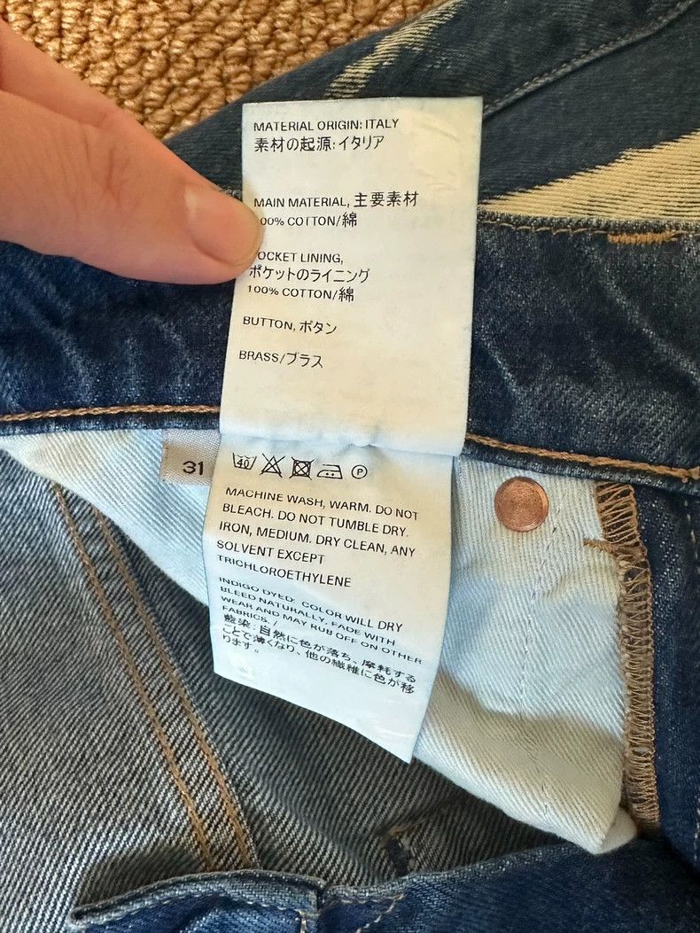 Our Legacy Our LegacyThird cut white smear jeans Size US 31 - 8 Thumbnail
