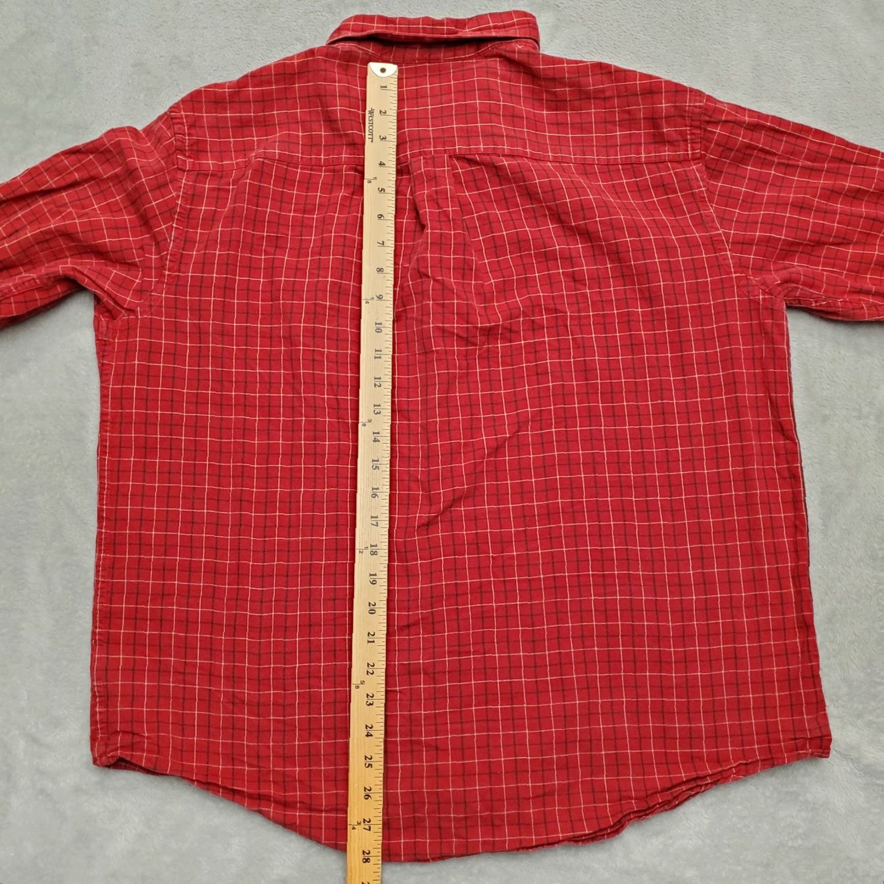 Vintage VINTAGE St. Johns Bay Shirt Mens XL Red Windowpane Plaid Twill Long Sleeve Button-Up Size US XL / EU 56 / 4 - 7 Thumbnail