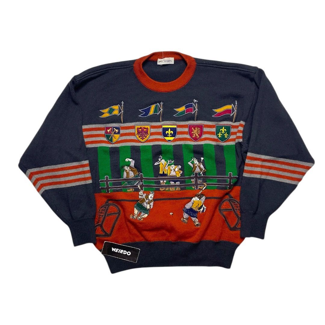 Vintage Vintage Pia Sport Knit Sweatshirts Size US L / EU 52-54 / 3 - 1 Thumbnail