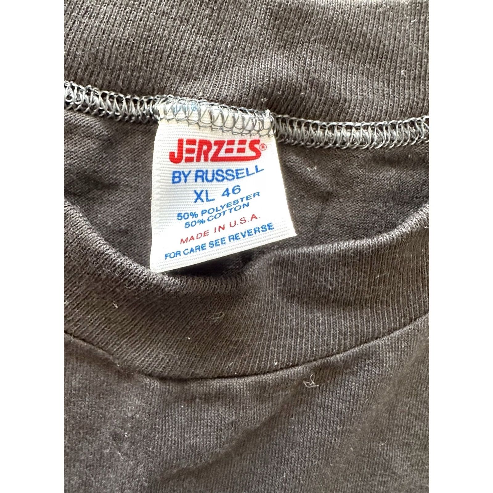 Jerzees VINTAGE 80s Harley Davidson Eagle With Sunglasses 3D Emblem Tee XL Black Unisex Graphic Tee Men Women Mens Womens Size ONE SIZE - 5 Thumbnail