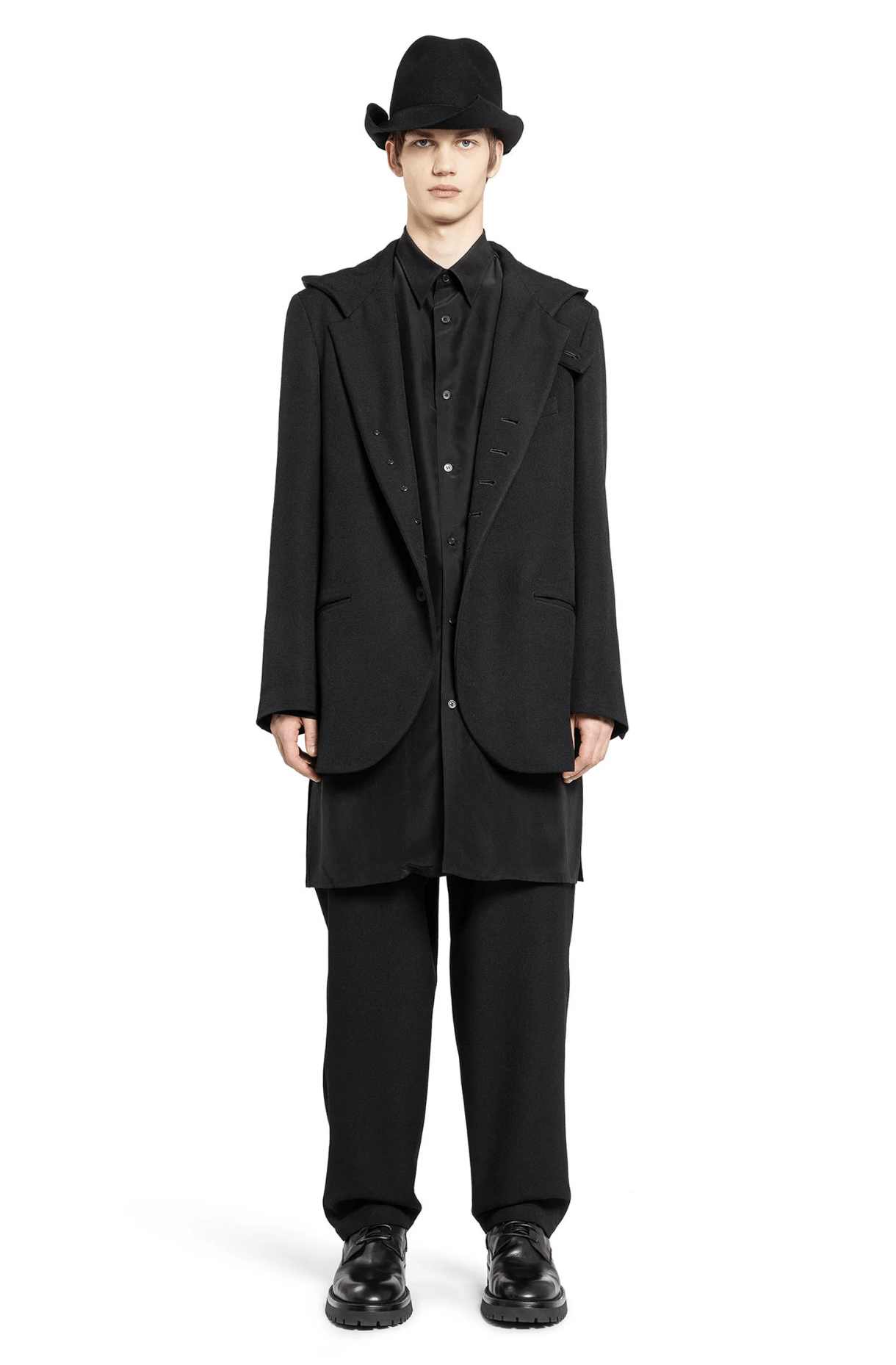 Yohji Yamamoto Yohji Yamamoto Pour Homme - ARMY WOOLBACK LOOP TAB PANT Size US 30 / EU 46 - 5 Thumbnail