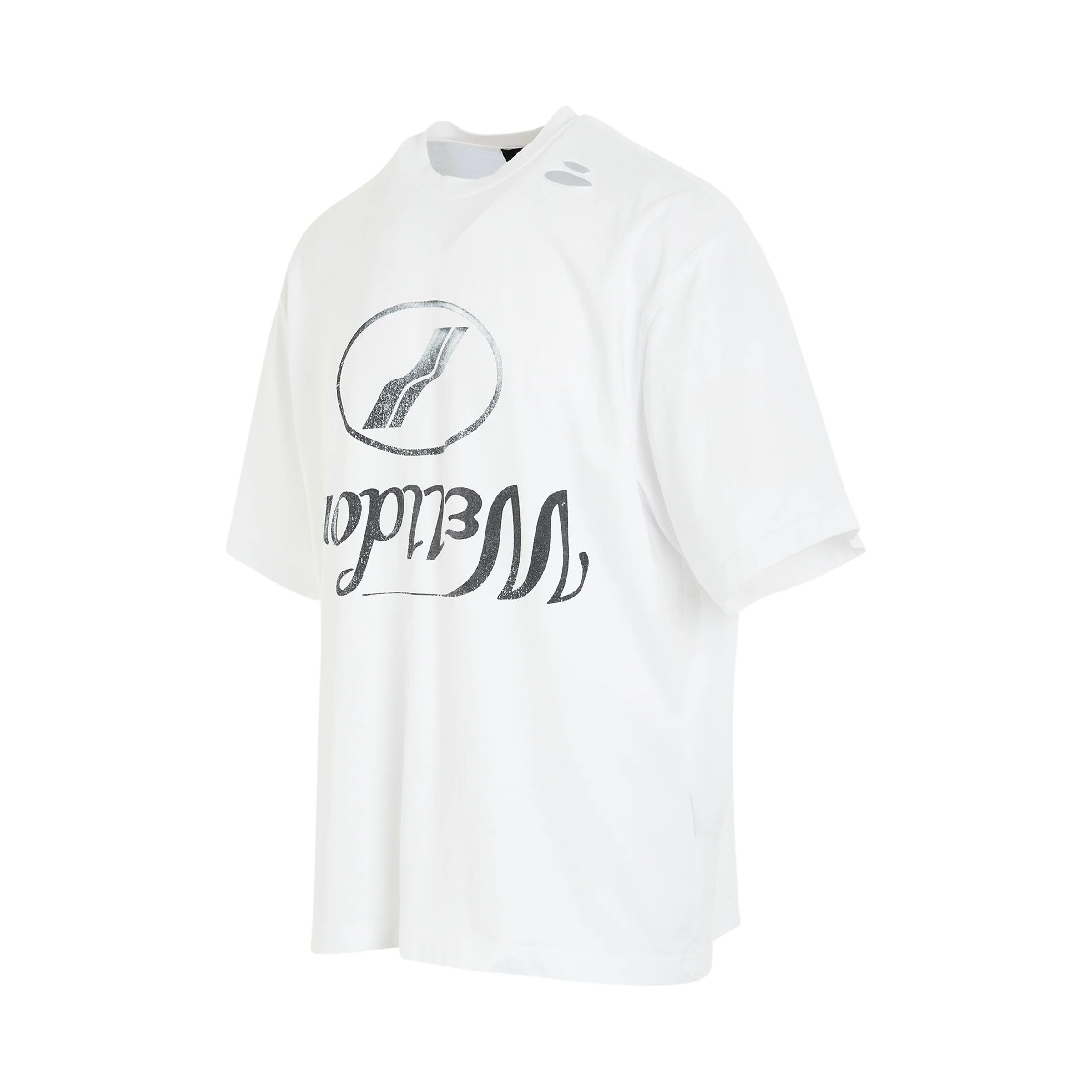 WE11DONE o1mris0824 Reverse Logo T-Shirt in White Size US XS / EU 42 / 0 - 2 Thumbnail