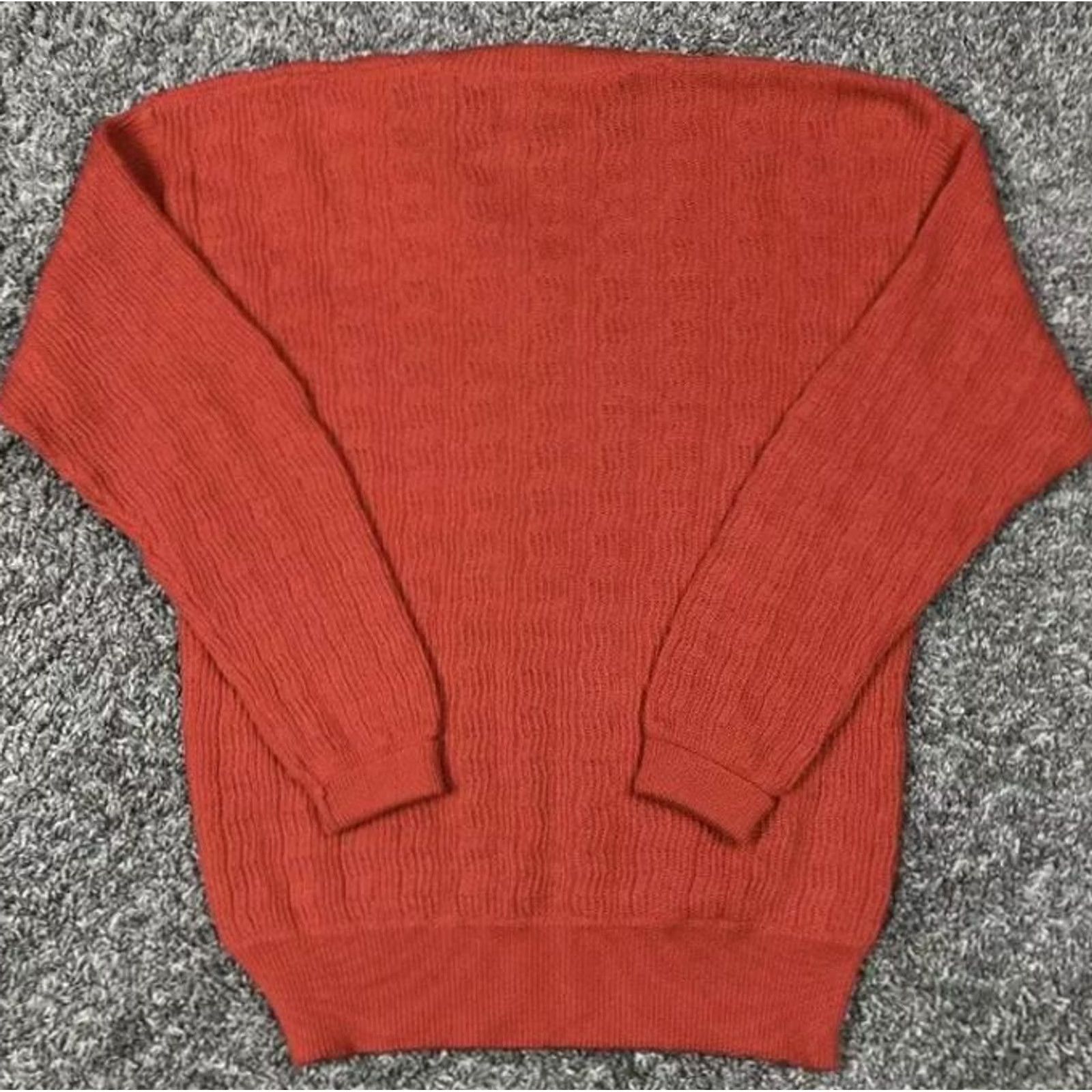 Vintage VINTAGE Maurizio Baldassari Red Knit Sweater Men’s Medium Made In Italy Cotton Shirt Size US M / EU 48-50 / 2 - 3 Thumbnail