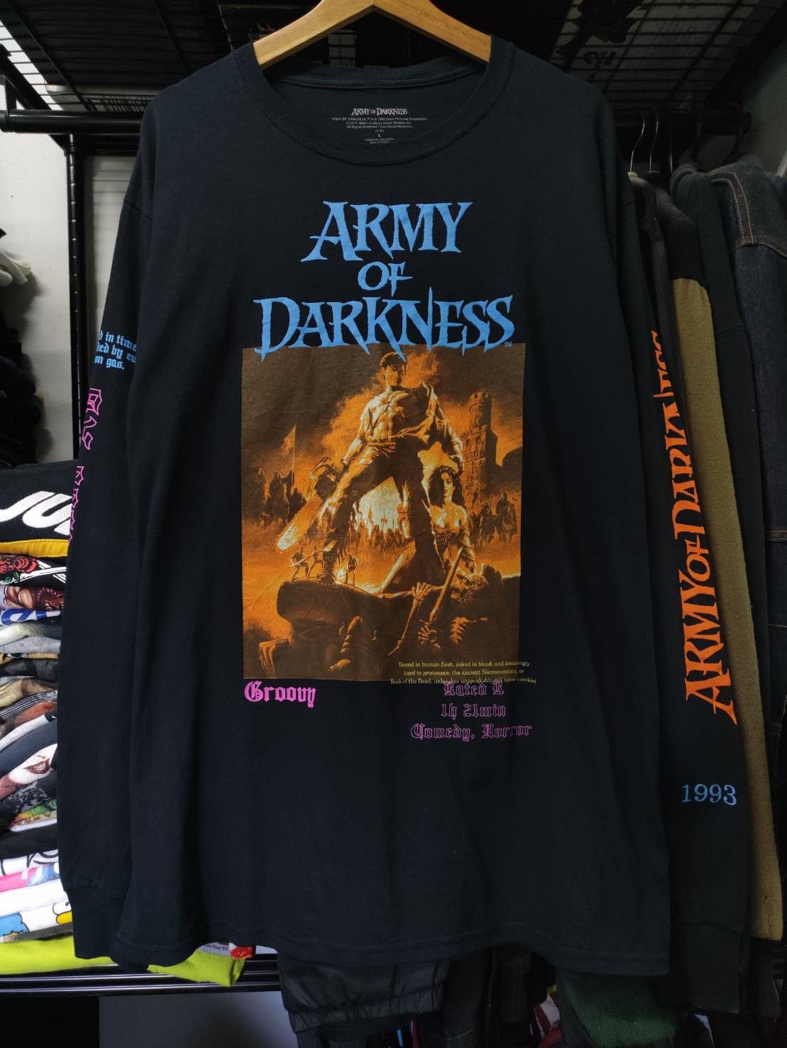Army Of Darkness 1993 Movie Promo Long Sleeve T-Shirts