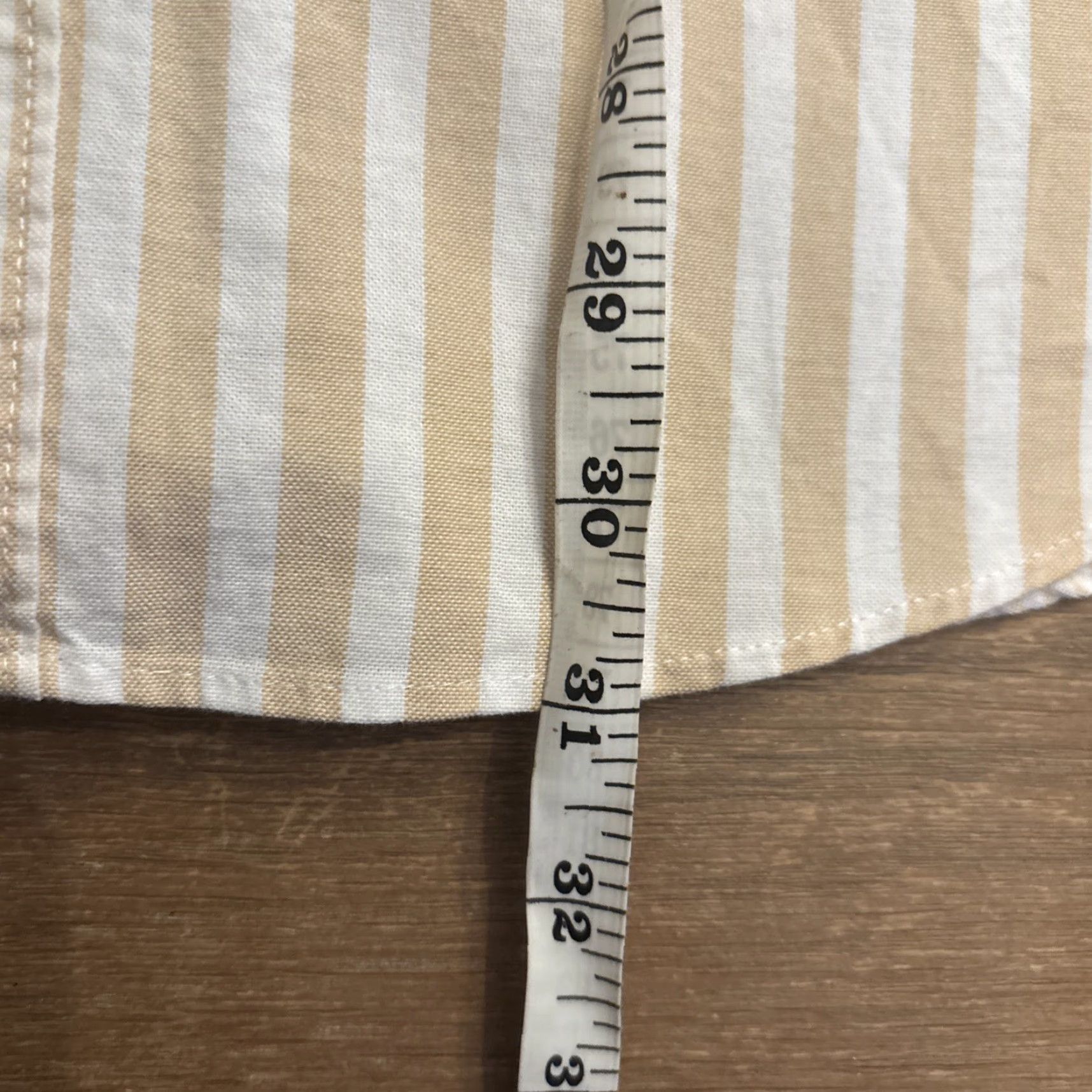 J.Crew J. Crew Broken In Oxford Slim Fit Tan White Stripe Button Down Shirt Men L Size US L / EU 52-54 / 3 - 6 Thumbnail