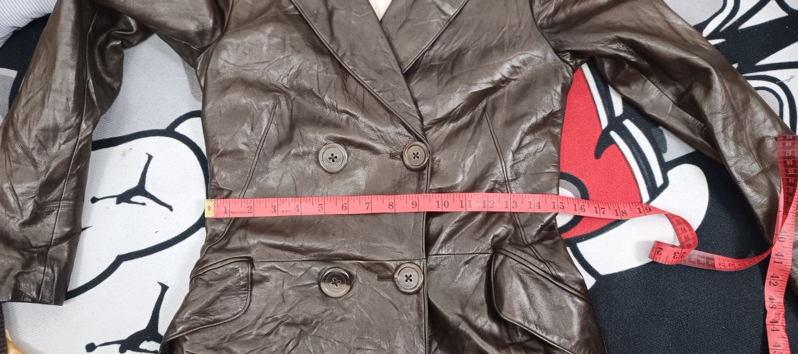 Jil Sander JIL SANDER LETHER DOUBLE-BREASTED COAT - Brown - IT 34 Size XXS / US 00 / IT 34 - 9 Thumbnail