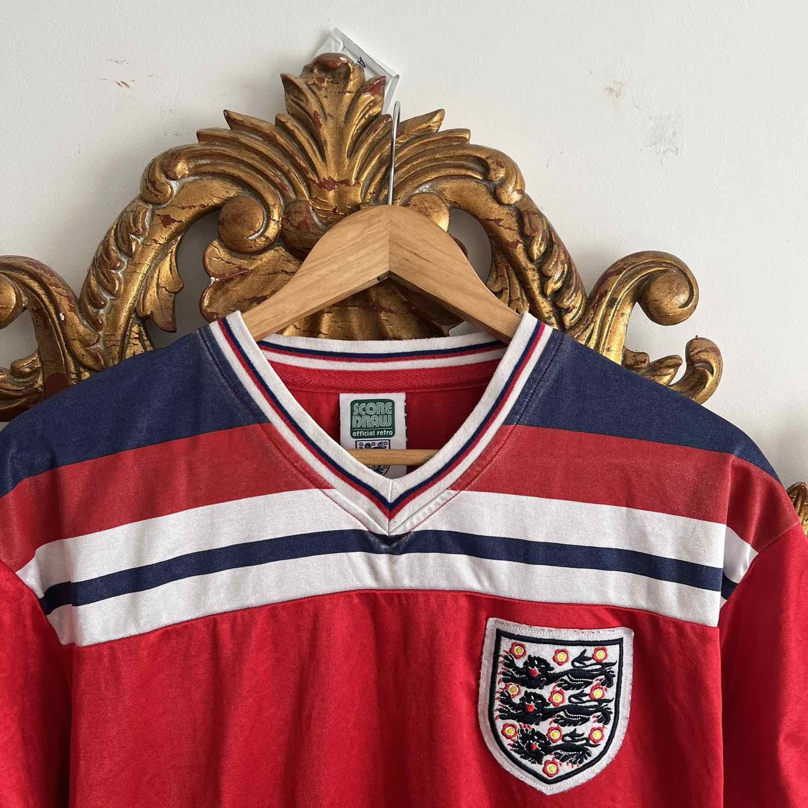 Vintage VTG Score Draw England Soccer Jersey 1982 Sz M Size US M / EU 48-50 / 2 - 4 Thumbnail