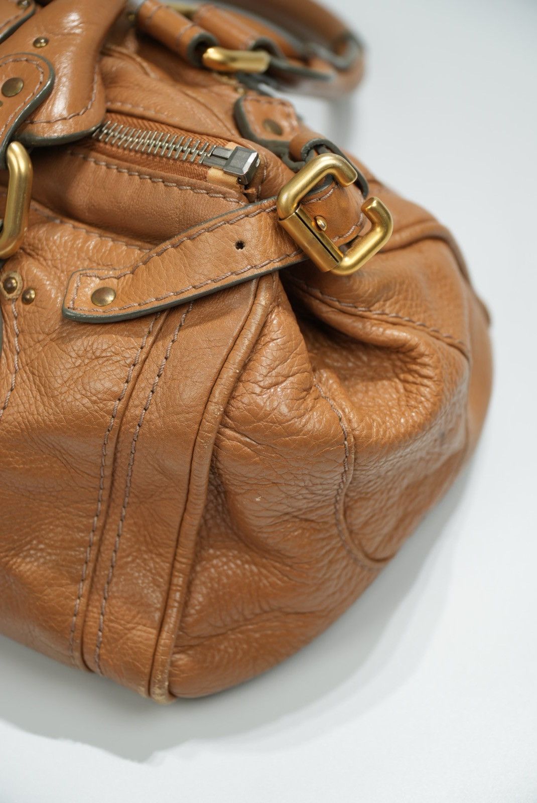 Chloe Chloe Paddington Shoulder Bag Leather Brown Gold Size ONE SIZE - 6 Thumbnail