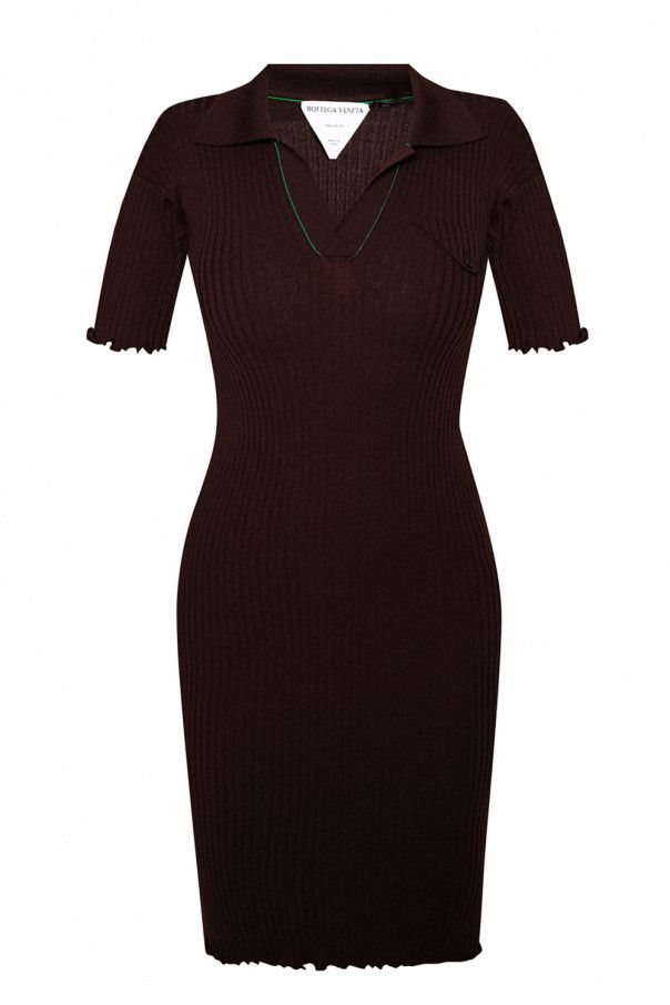 Bottega Veneta o1loc1c0824 656278 Dress in Dark Ebony Size L / US 10 / IT 46 - 1 Thumbnail