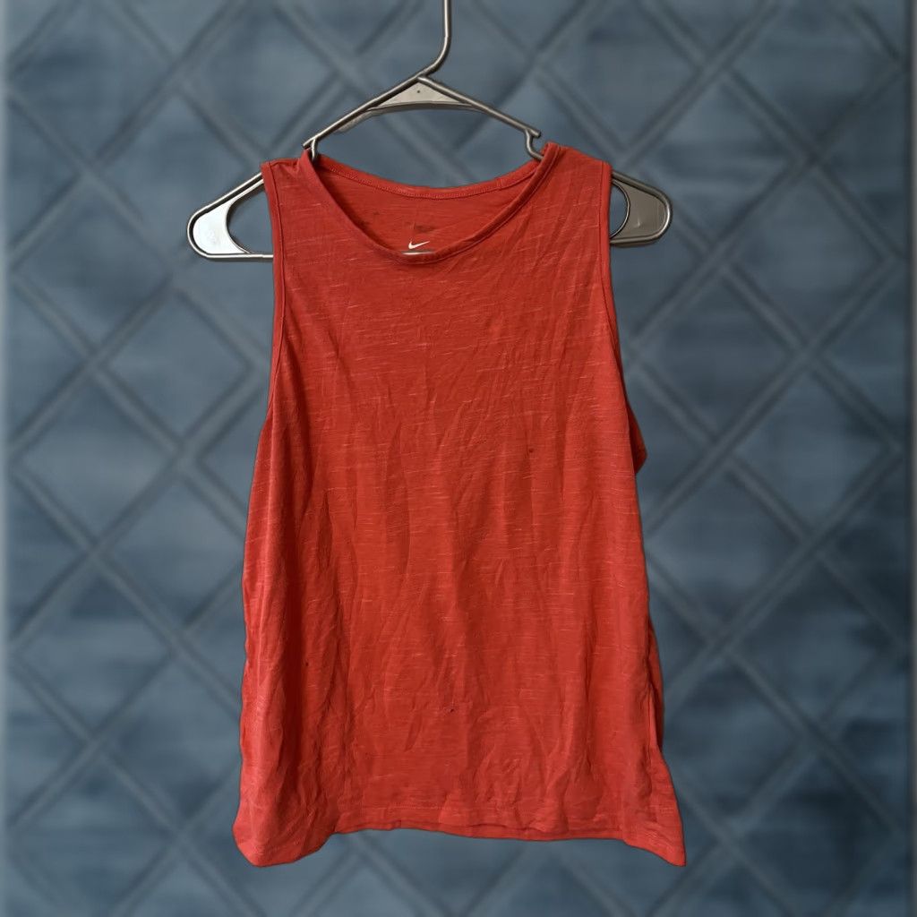Nike Nike Womens Racerback Tank AO9854 Large Orange Sleeveless Gym Workout Yoga Size ONE SIZE - 1 Thumbnail