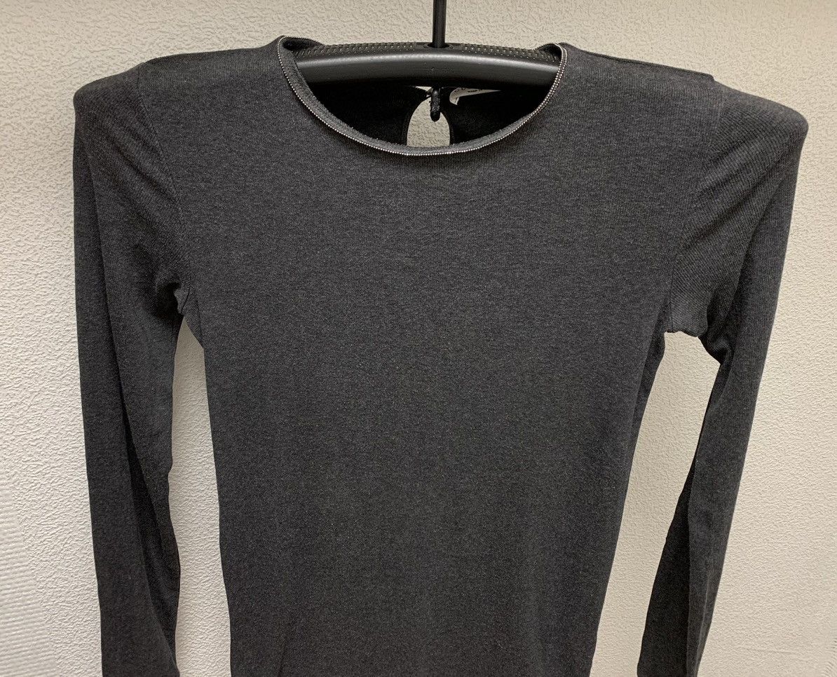 Brunello Cucinelli Brunello Cucunello grey blouse women L size Size L / US 10 / IT 46 - 4 Thumbnail