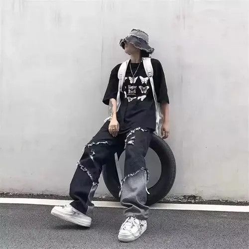 Jean Hayakawa x Moe Loose wide-leg vintage distressed jeans y2k Size US 32 / EU 48 - 3 Thumbnail