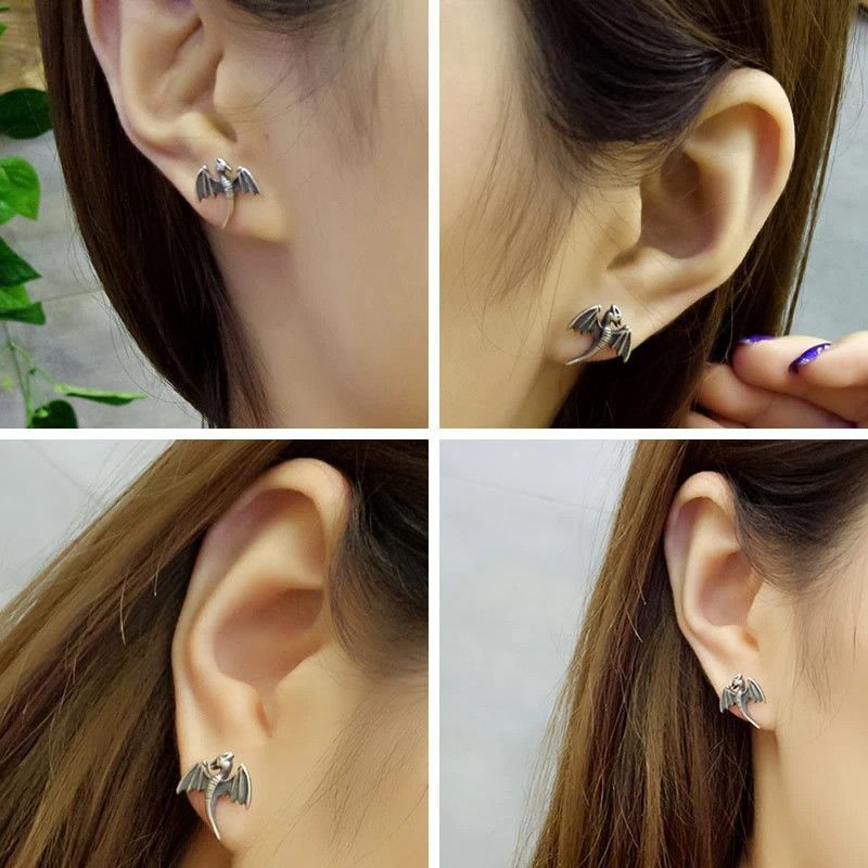 Jewelry Tiny Dinosaur Stud Earrings 925 Sterling Ear Charms Gift Size ONE SIZE - 6 Thumbnail