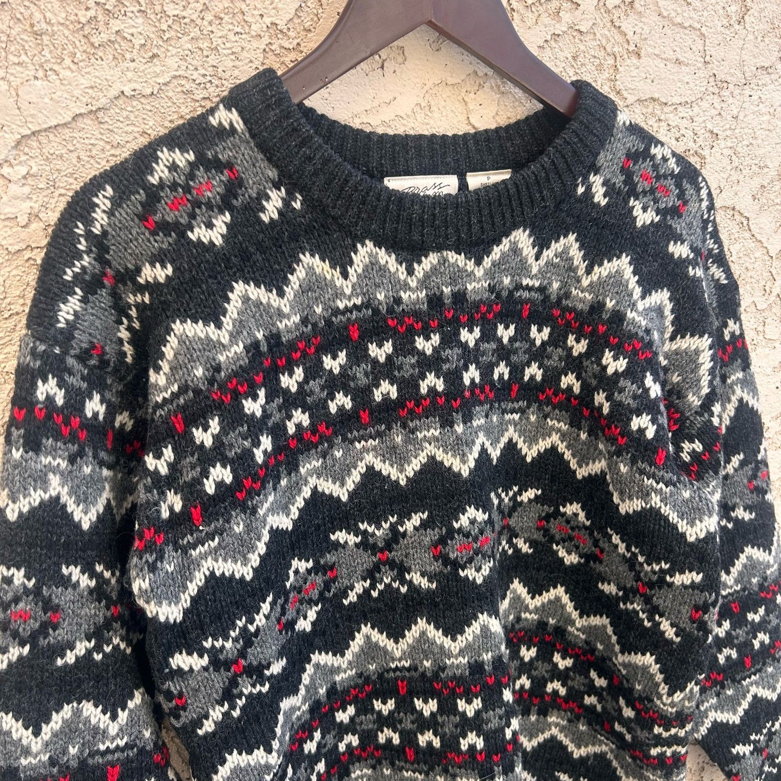 Vintage Vintage Shetland Wool Geometric Grandpa Sweater Size P(S/M) Size M / US 6-8 / IT 42-44 - 4 Thumbnail