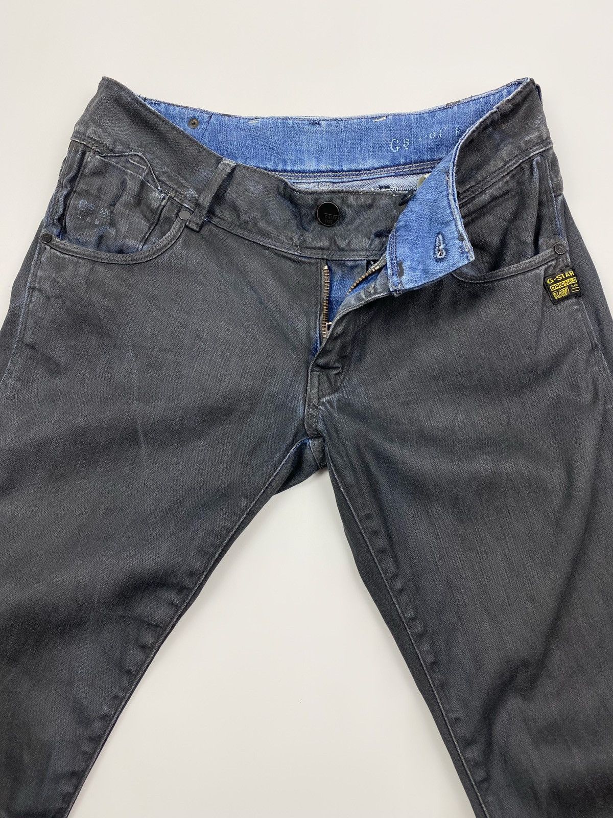 G-Star G-Star Raw Fender Skinny Low Rise Waxed Denim 30X32 Size 30" / US 8 / IT 44 - 3 Thumbnail
