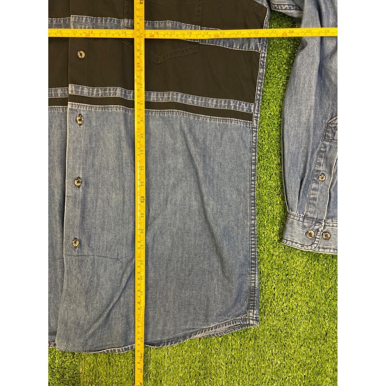 Other Midwest Garment Co Mens Denim Button Down Shirt Blue Black L Size US L / EU 52-54 / 3 - 3 Thumbnail