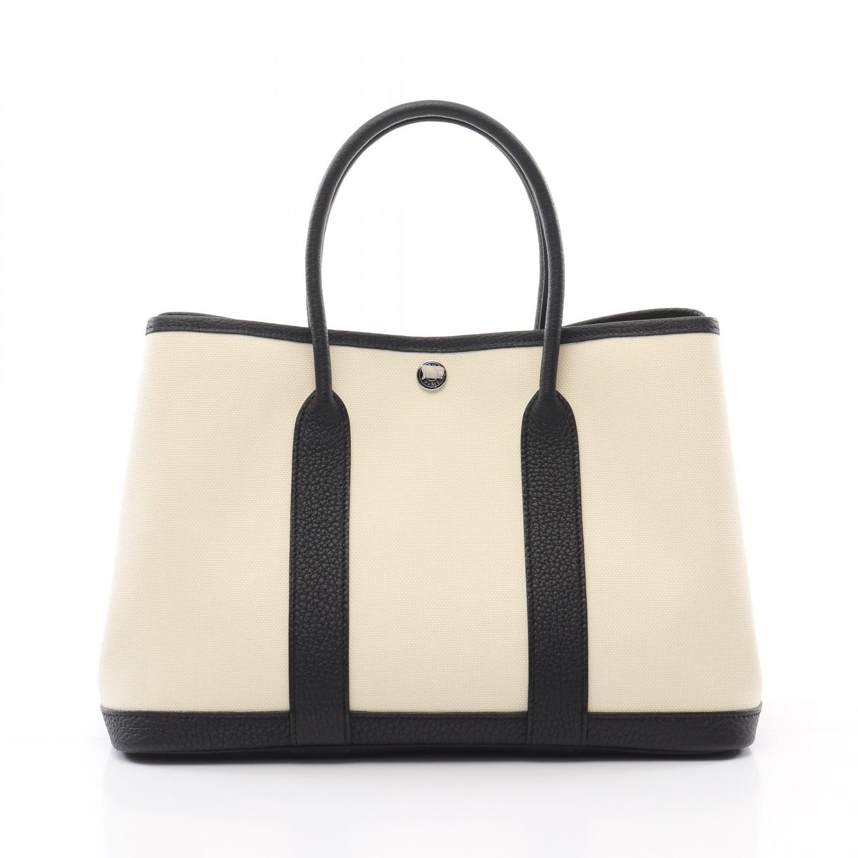 Hermes Hermes Garden Party Tpm Toilémilitaire Negonda Tote Bag Leather Tote Bag Stamp W (2024) in White, Women's