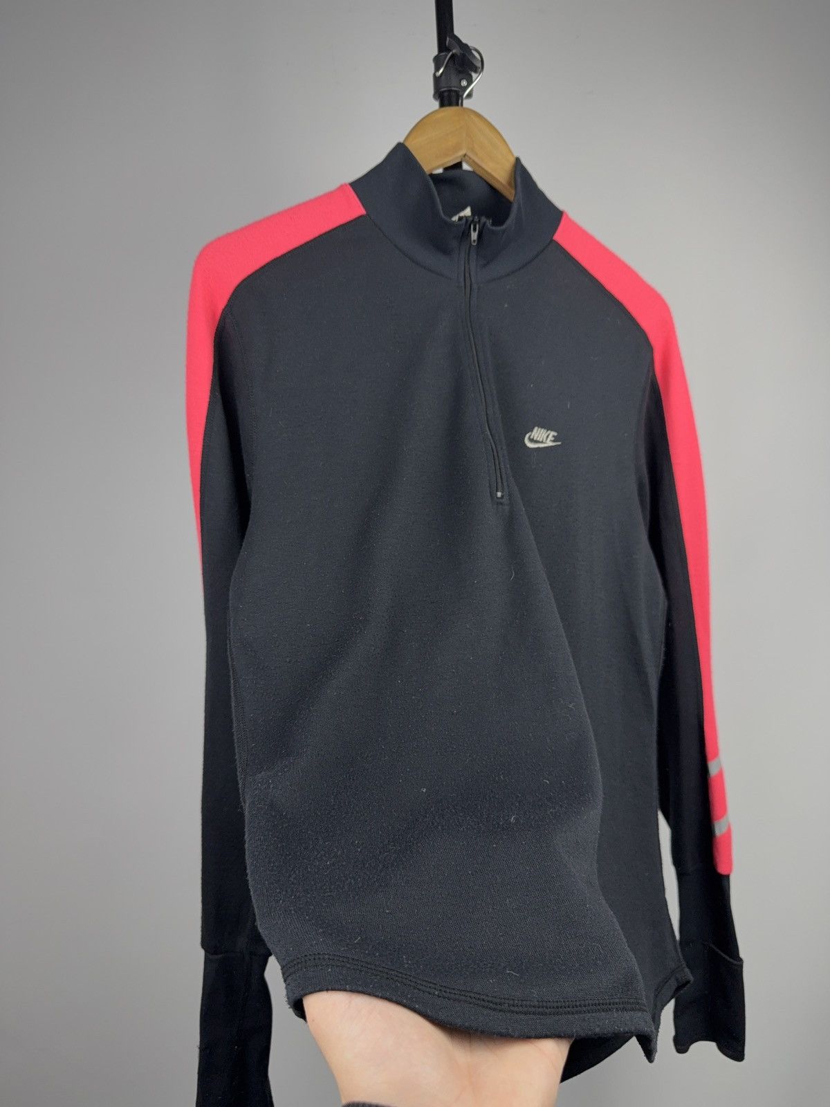 Nike 90s Vintage Nike Track Quarter Zip Reflective Pullover Y2K Size L / US 10 / IT 46 - 10 Thumbnail