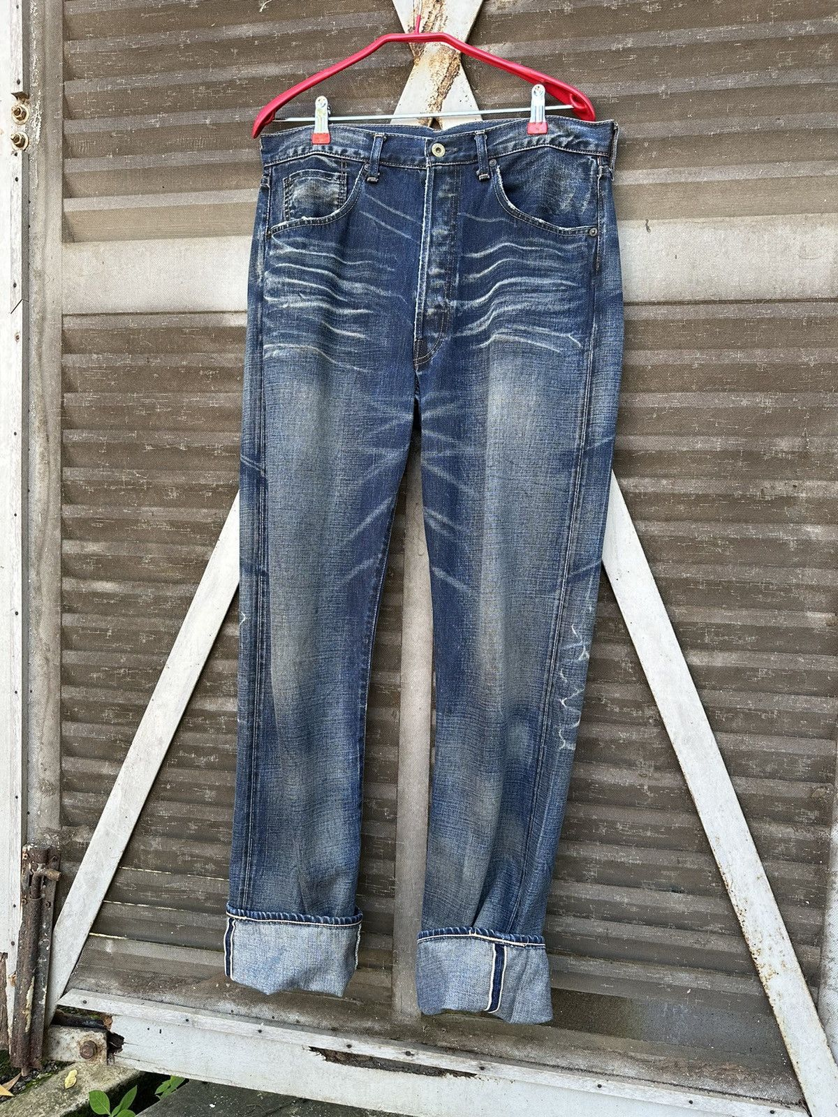 Levi's Vintage Clothing 👹Vintage Levis 501 Big E Washed Baggy Jeans Size US 34 / EU 50 - 9 Thumbnail